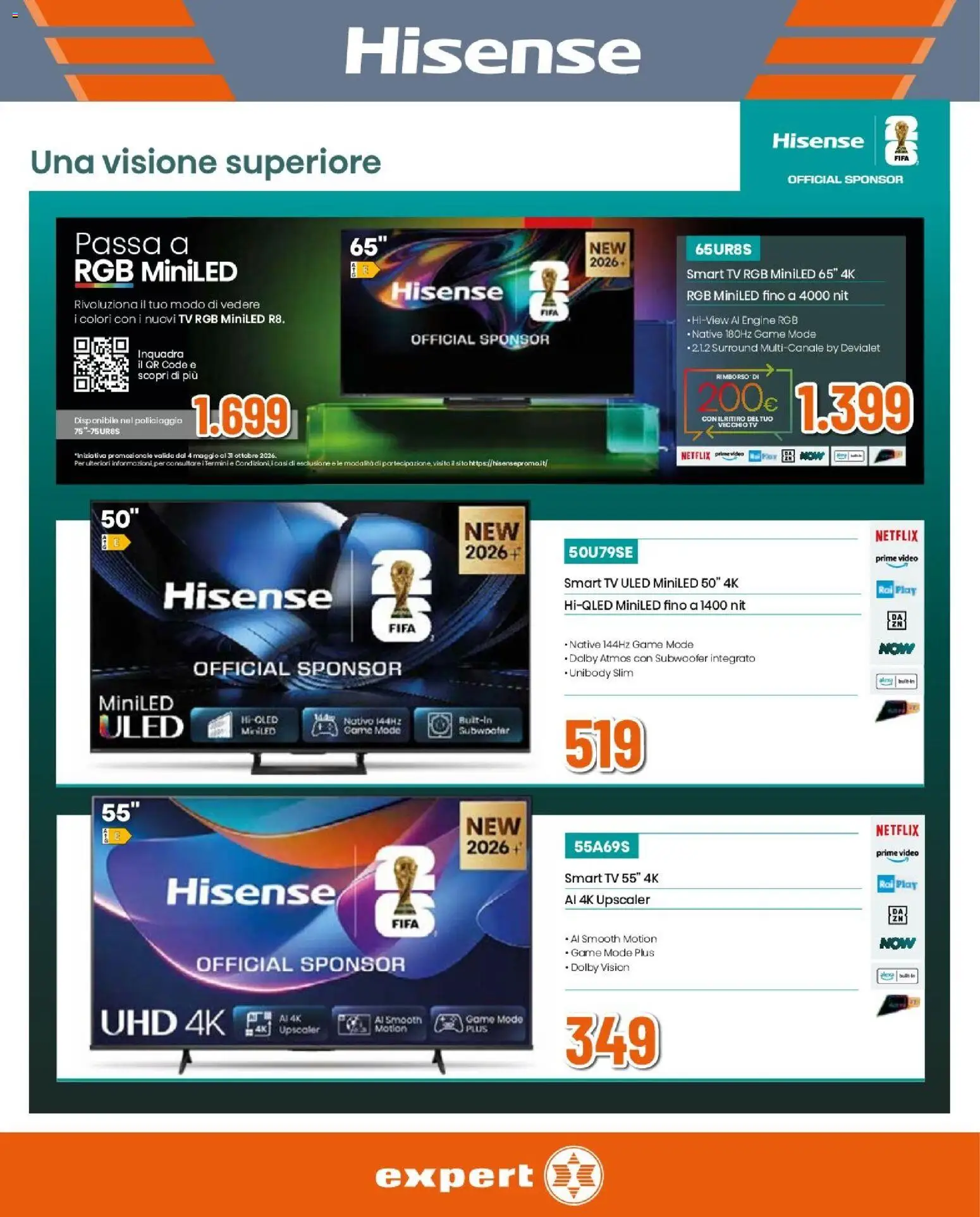 Volantino Expert del 20/08/2026 | Pagina: 9 | Prodotti: smart TV, TV, Video