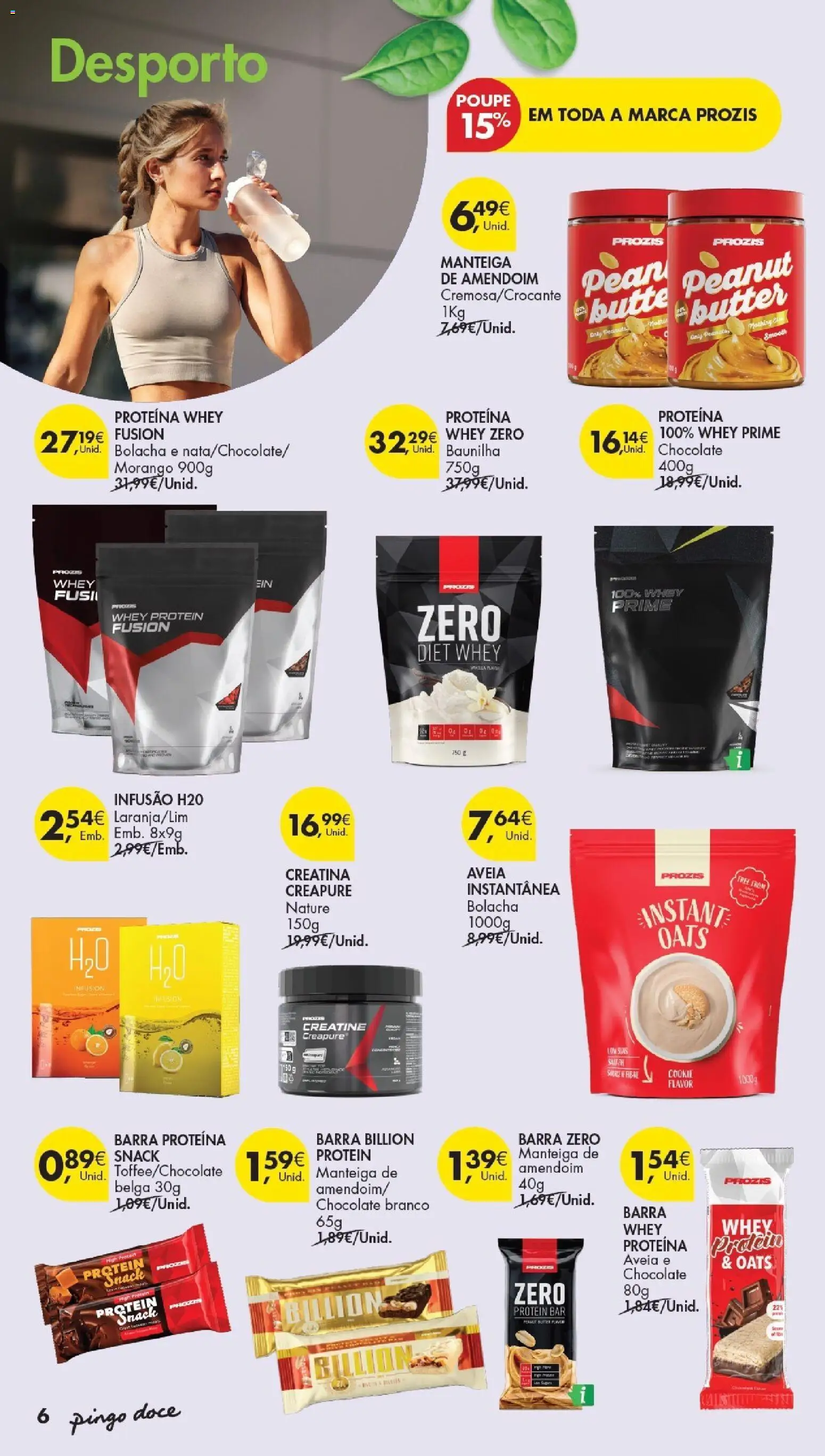Pingo Doce Escolhas Equilibradas │ válido de 30/06/2026 | Página: 6 | Produtos: Manteiga de amendoim, Aveia, Manteiga, Whey protein