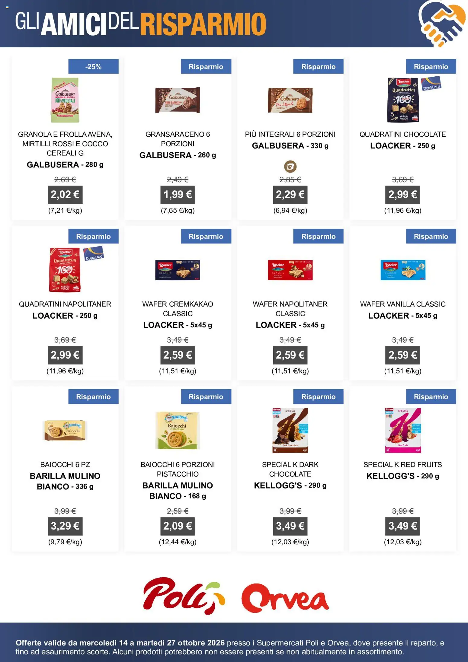 Volantino Poli del 14/10/2026 | Pagina: 4 | Prodotti: Pistacchio, Cereali, Mirtilli, Cocco
