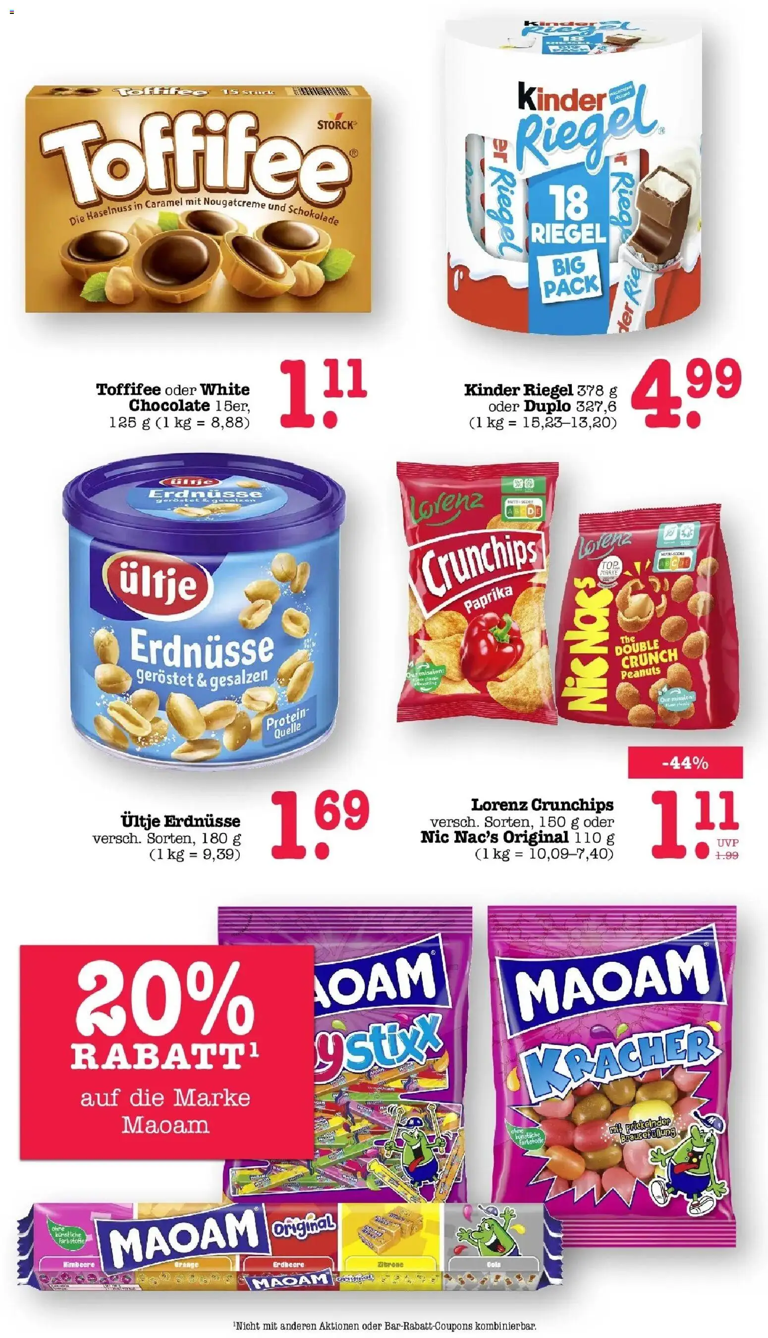 Edeka Prospekt Karlsruhe (ab 17.08.2026) » Angebote Online | Seite: 45 | Produkte: Erdnüsse, Schokolade, Paprika, Himbeere