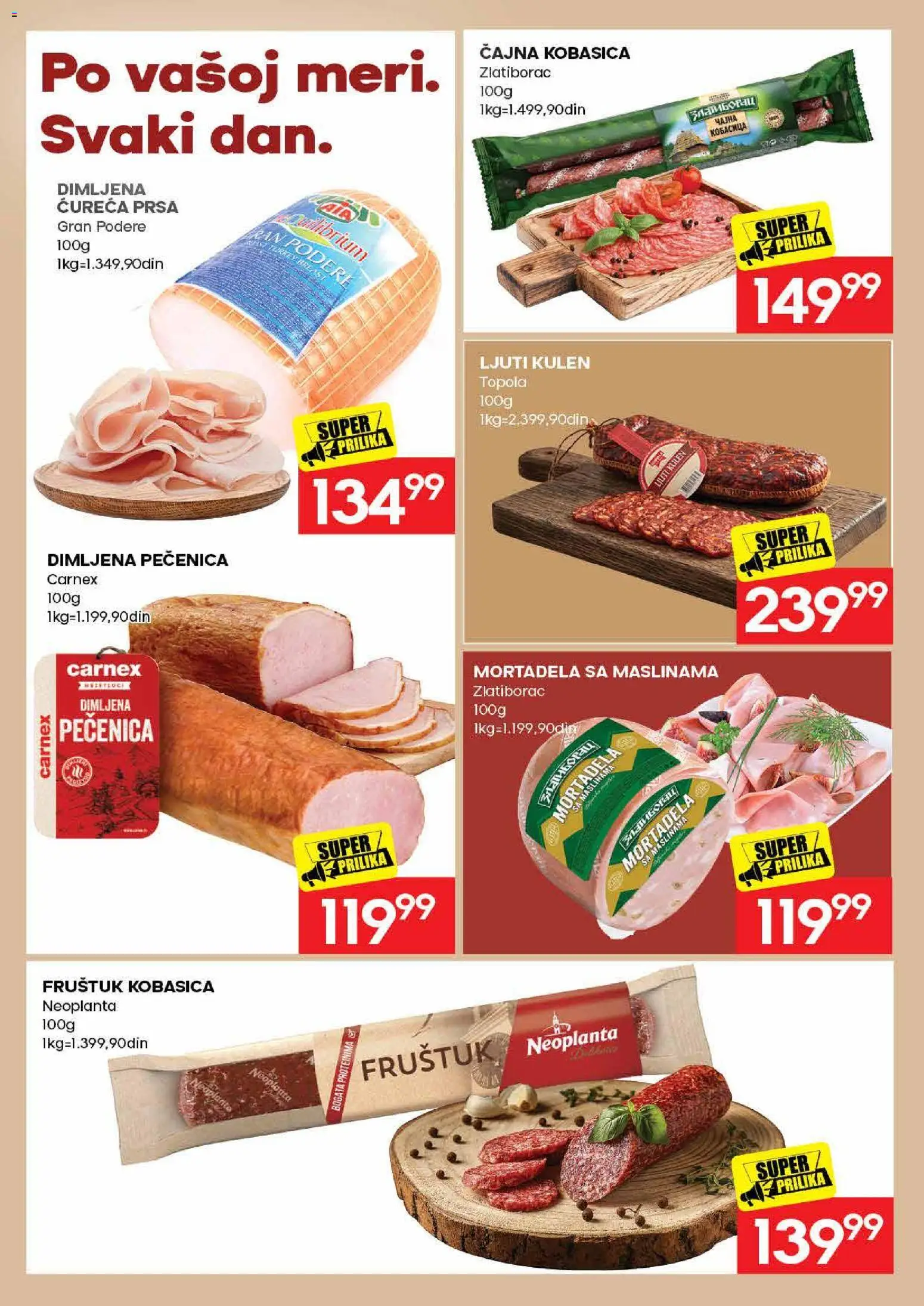 Roda katalog - važi od 17.08.2026 | Strana: 10 | Proizvode: Mortadela, Ćureća prsa, Kobasica, Pečenica
