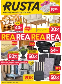 Rusta - erbjudanden - Förhandsvisning av reklamblad från butik Rusta aktuell från 22/06/2026