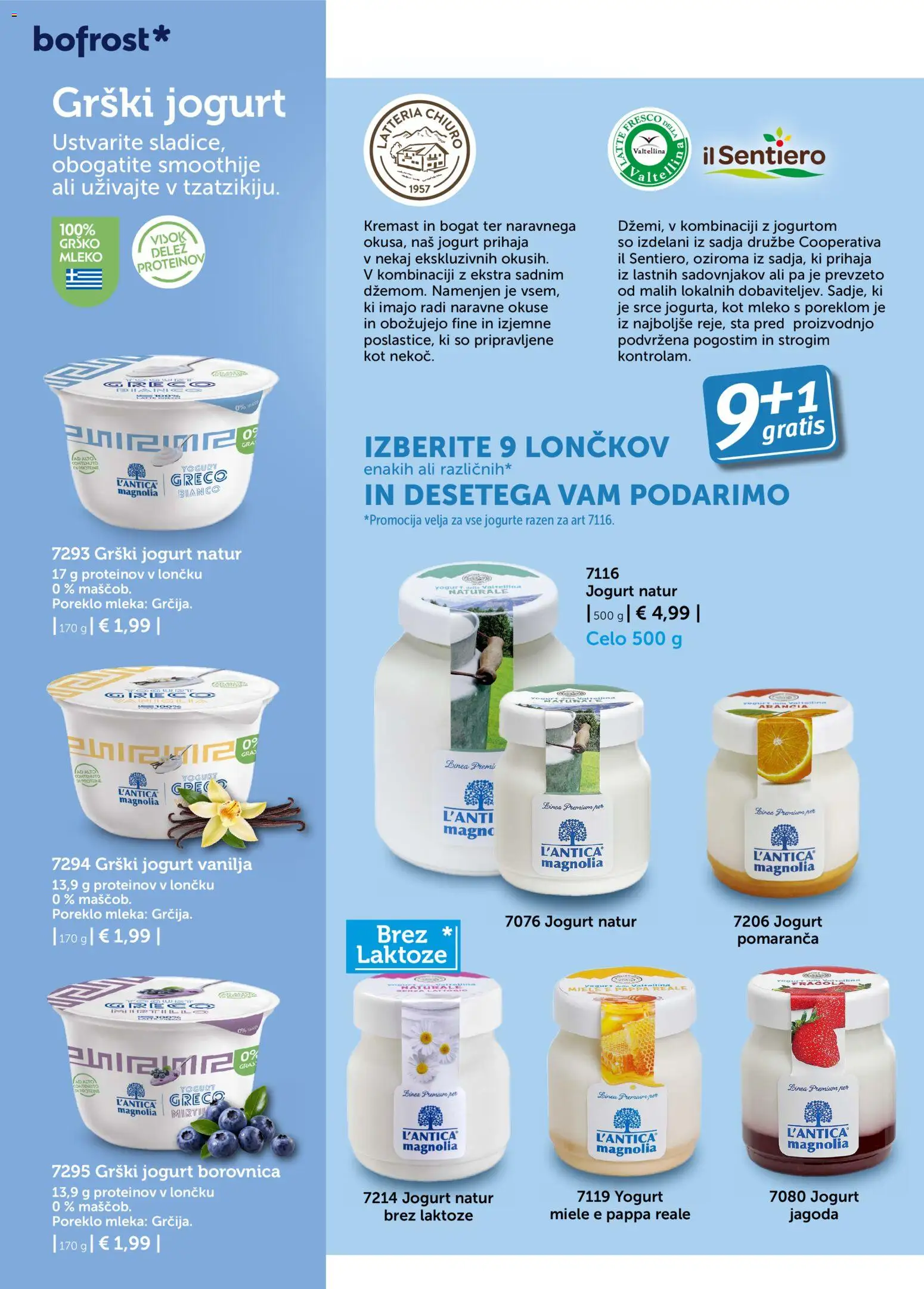 Novi Bofrost katalog ponudbe – veljaven od 01.10.2026 | Stran: 84 | Izdelki: Grški jogurt, Mleko, Jogurt