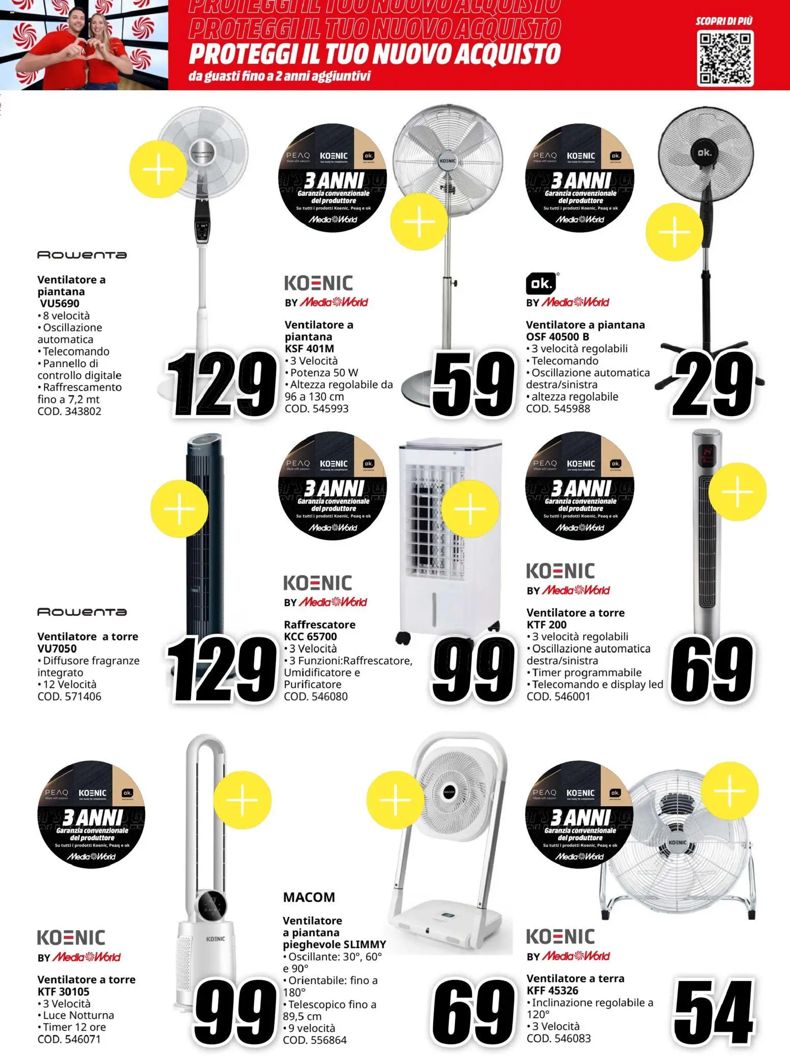 Volantino Media World del 09.06.2026 | Pagina: 7 | Prodotti: Ventilatore, Telecomando, Terra