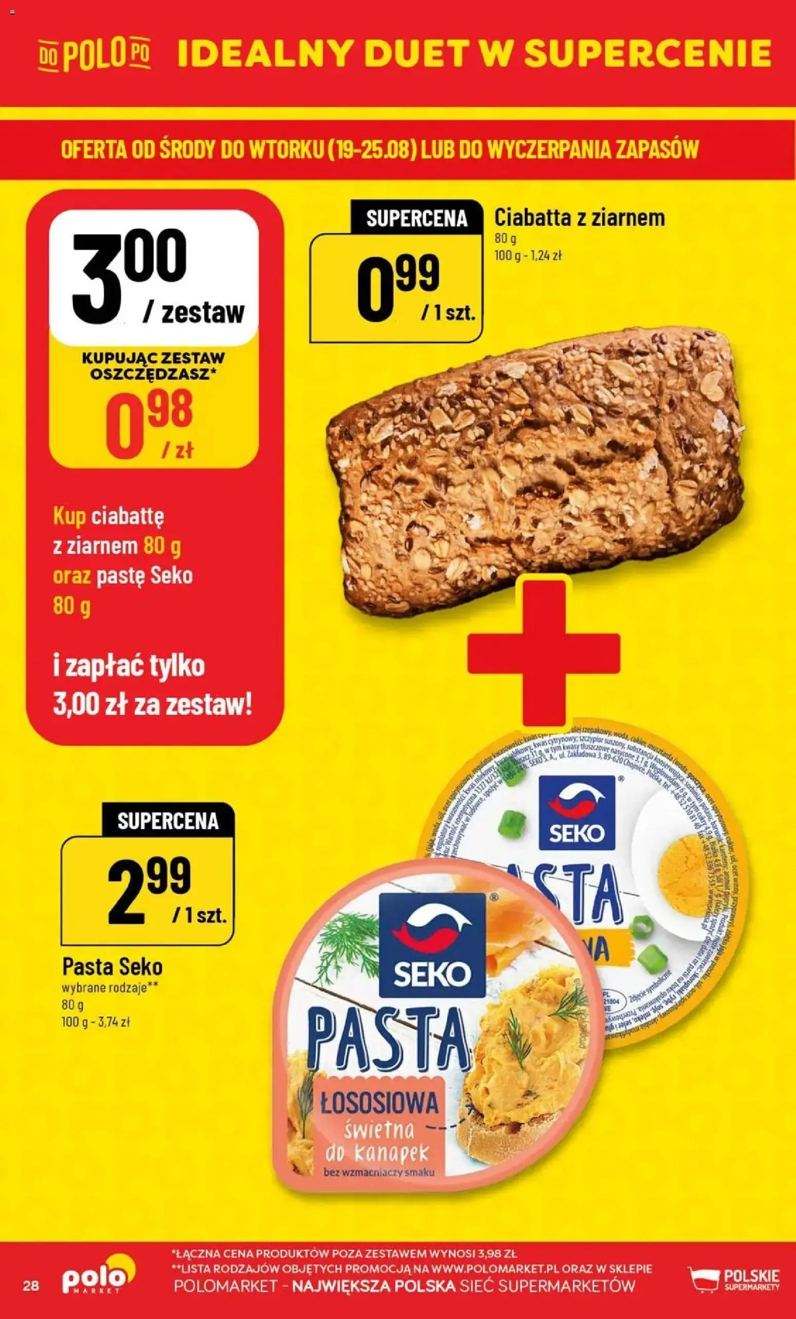 Nowa POLOmarket gazetka od jutra 19.08.2026 | Strona: 28 | Produkty: Białko, Musztarda, Jaja, Sól