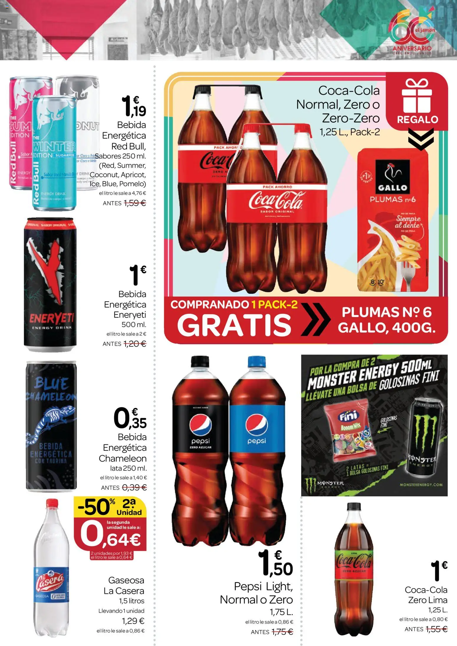 Supermercados El Jamón folleto │ válido desde el 27/08/2026 | Página: 7 | Productos: Bebida energética, Golosinas, Pomelo, Azúcar