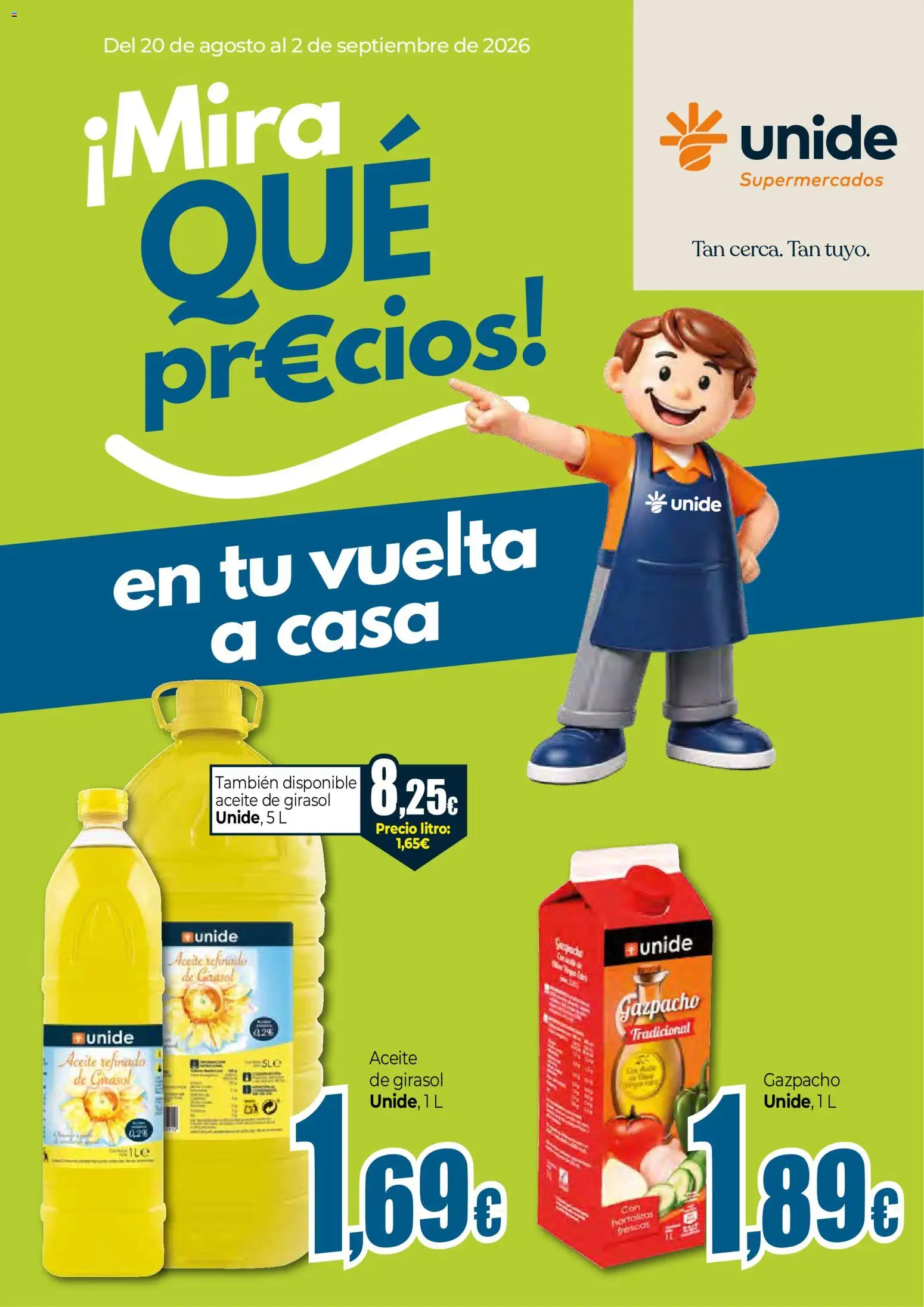 Unide folleto │ válido desde el 20/08/2026 | Página: 1 | Productos: Aceite, Aceite de girasol, Gazpacho