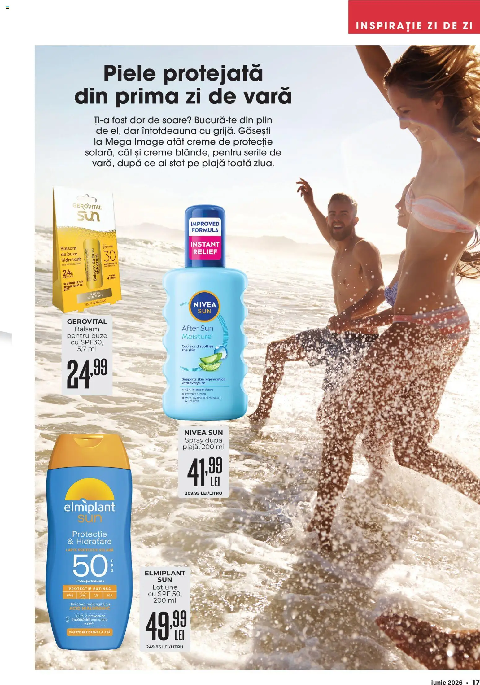 Noul catalog Mega Image – valabil de la 28.05.2026 | Pagină: 17 | Produse: Şerit ödül, Balsam, Peeling, Protecție solară