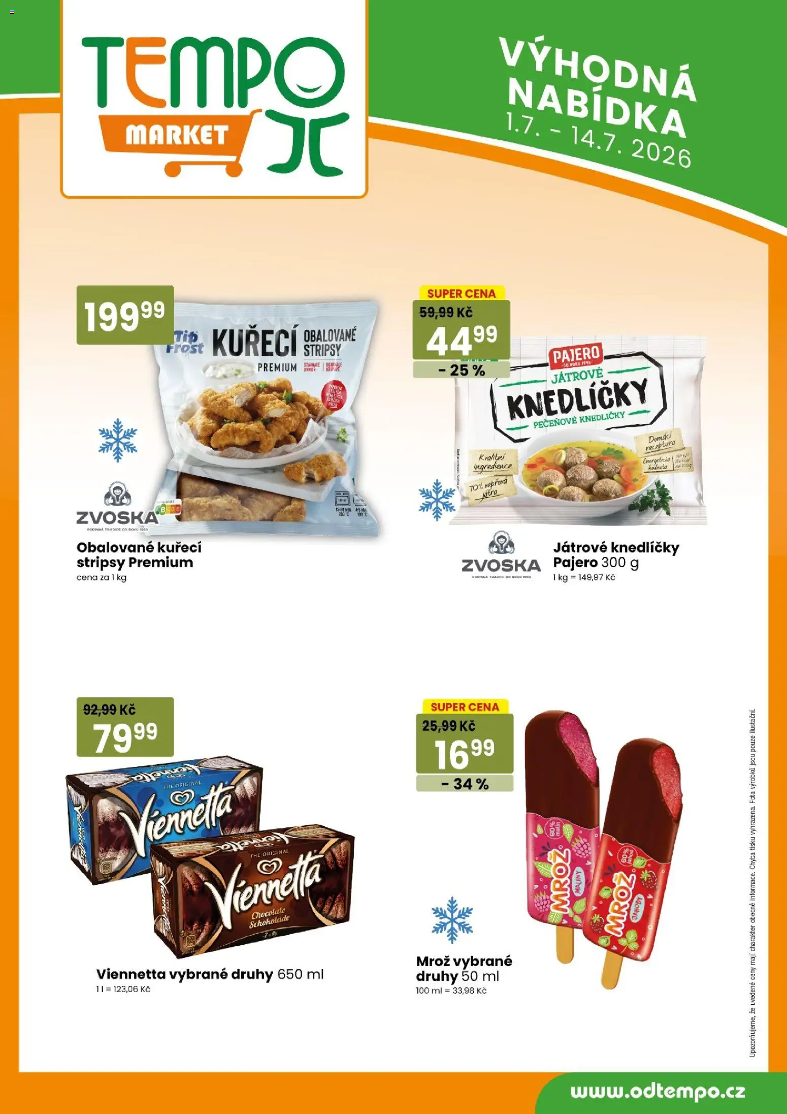 Tempo leták od 01.07.2026 | Strana: 11 | Produkty: Viennetta, Kuřecí stripsy