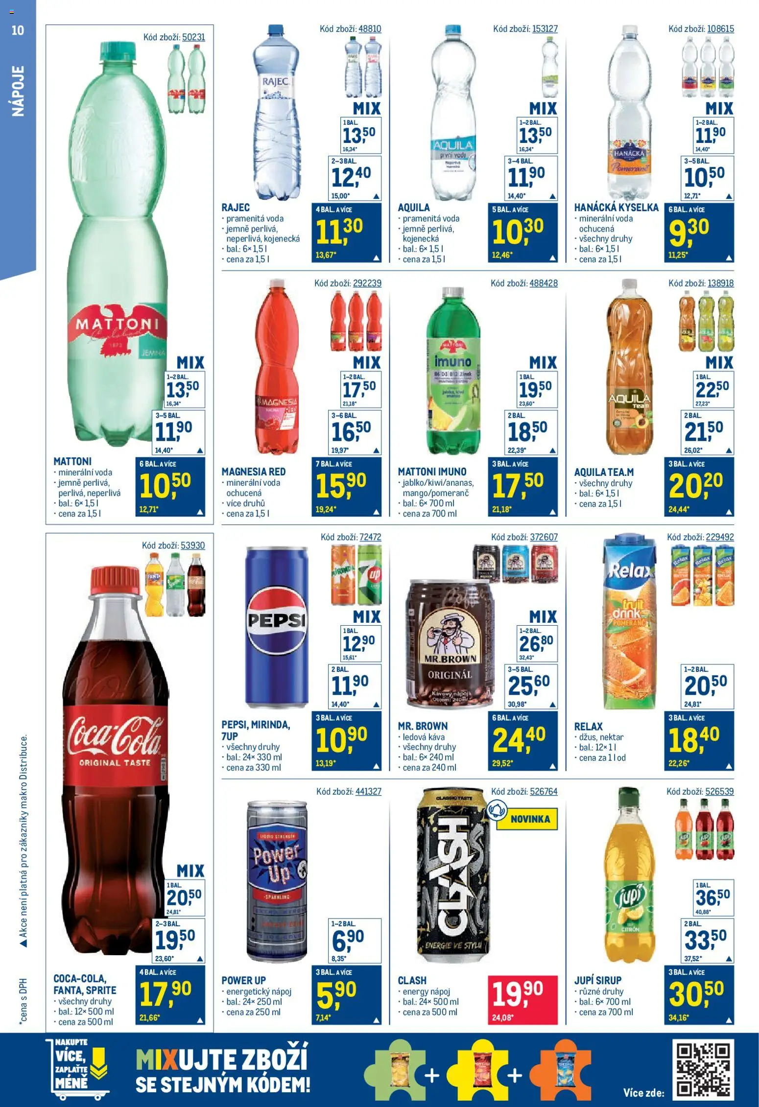 Makro leták - Maloobchod od 08.04.2026 | Strana: 10 | Produkty: Ledová káva, Mattoni, Energetický nápoj, Sprite