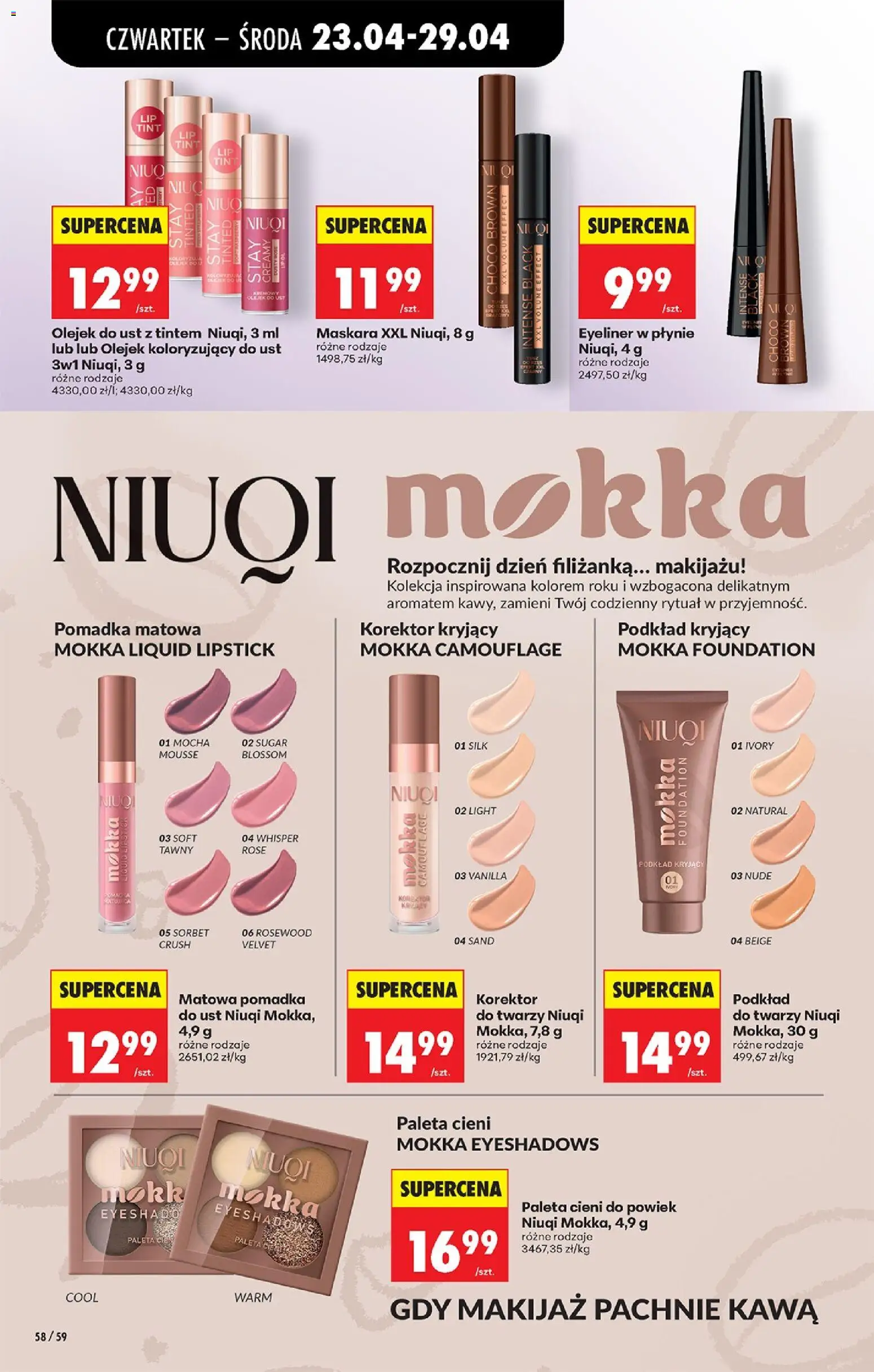 Biedronka gazetka od czwartku od 23.04.2026 | Strona: 82 | Produkty: Maskara, Pomadka, Eyeliner, Pomadka do ust
