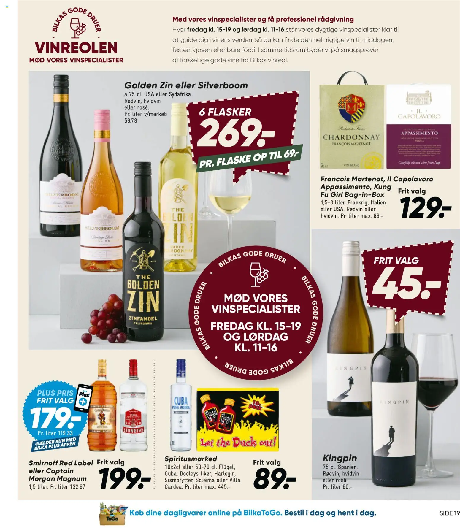 Bilka tilbudsavis – gyldig fra 25/09/2026 | Side: 22 | Produkter: Dagligvarer, Hvidvin, Vodka, Rødvin