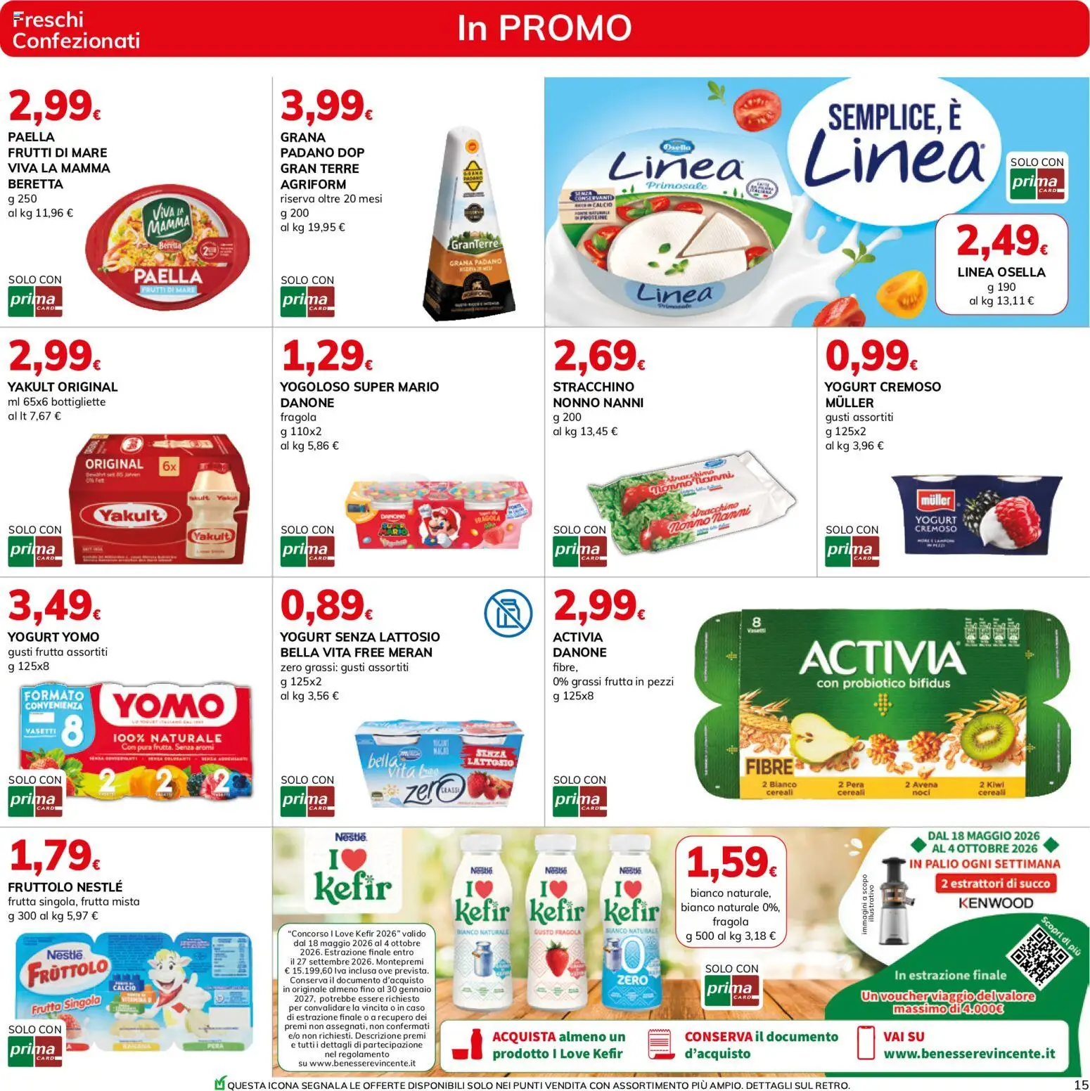 Volantino Basko del 16.06.2026 | Pagina: 15 | Prodotti: Yogurt senza lattosio, Succo, Cereali, Frutta