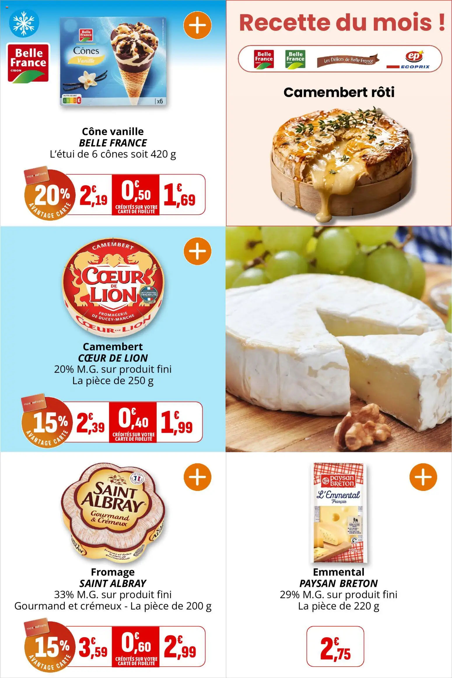 {H1} | Page: 11 | Produits: Emmental, Cônes, Fromage, Camembert