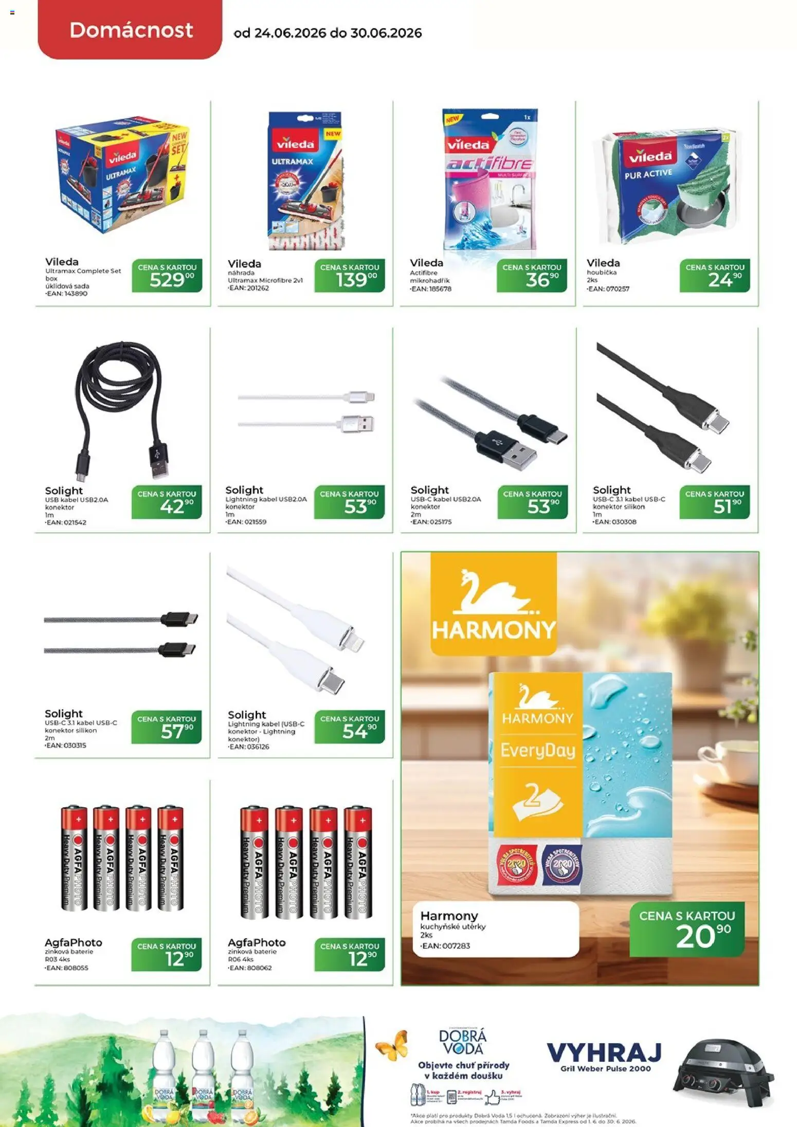 Tamda Foods leták od 24.06.2026 | Strana: 50 | Produkty: Voda, Houbička, Kabel, USB