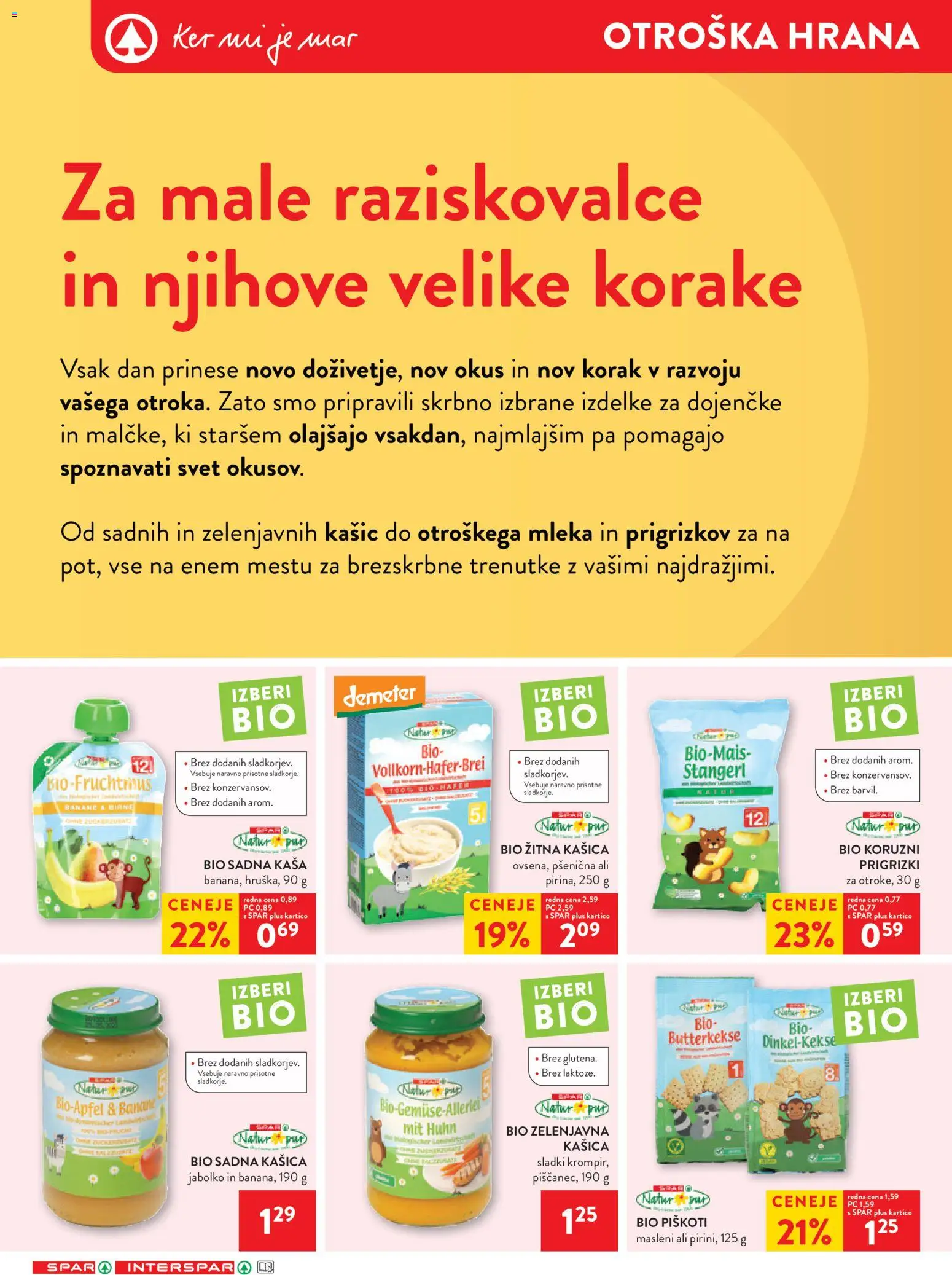 Novi Spar katalog ponudbe – veljaven od 02.09.2026 | Stran: 28 | Izdelki: Prigrizki, Banane, Piskoti