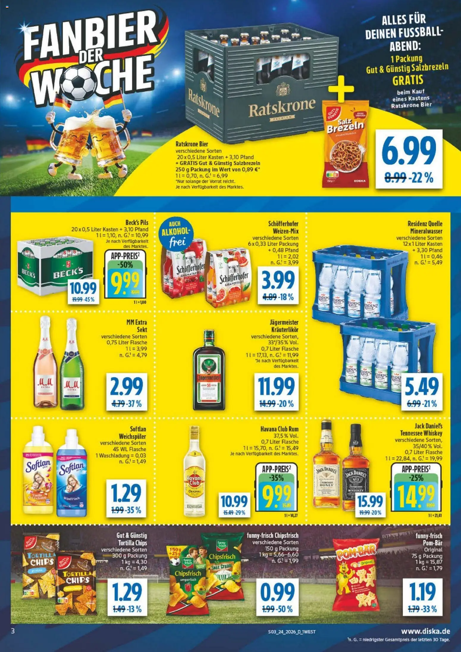 Diska - Diska Angebote Bayern KW24 – gültig ab 08.06.2026 | Seite: 7 | Produkte: Granatapfel, Mineralwasser, Grapefruit, Weichspüler
