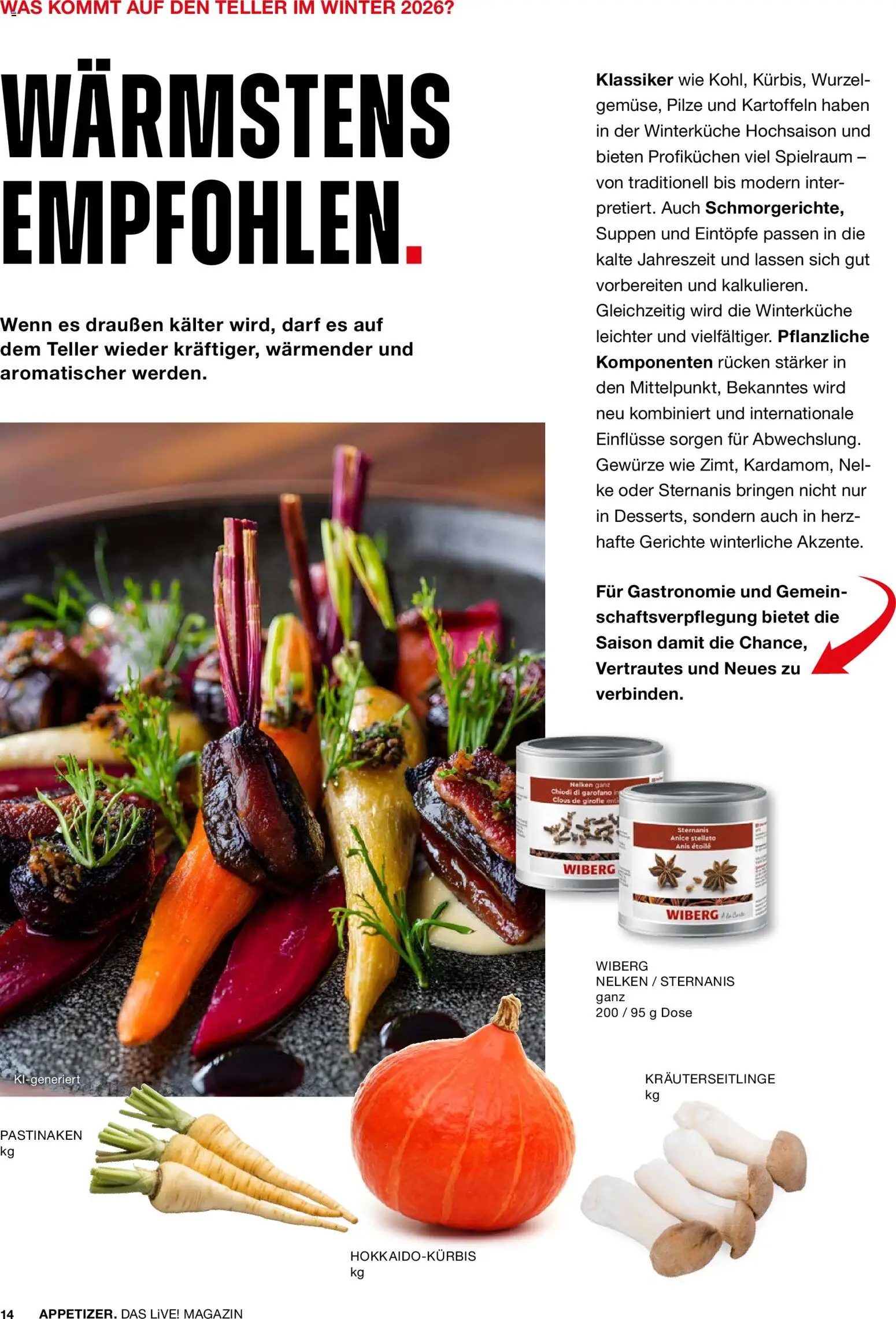 Handelshof Appetizer Magazin – gültig ab 01.11.2026 | Seite: 14 | Produkte: Gewürze, Kartoffeln, Magazin, Gerichte