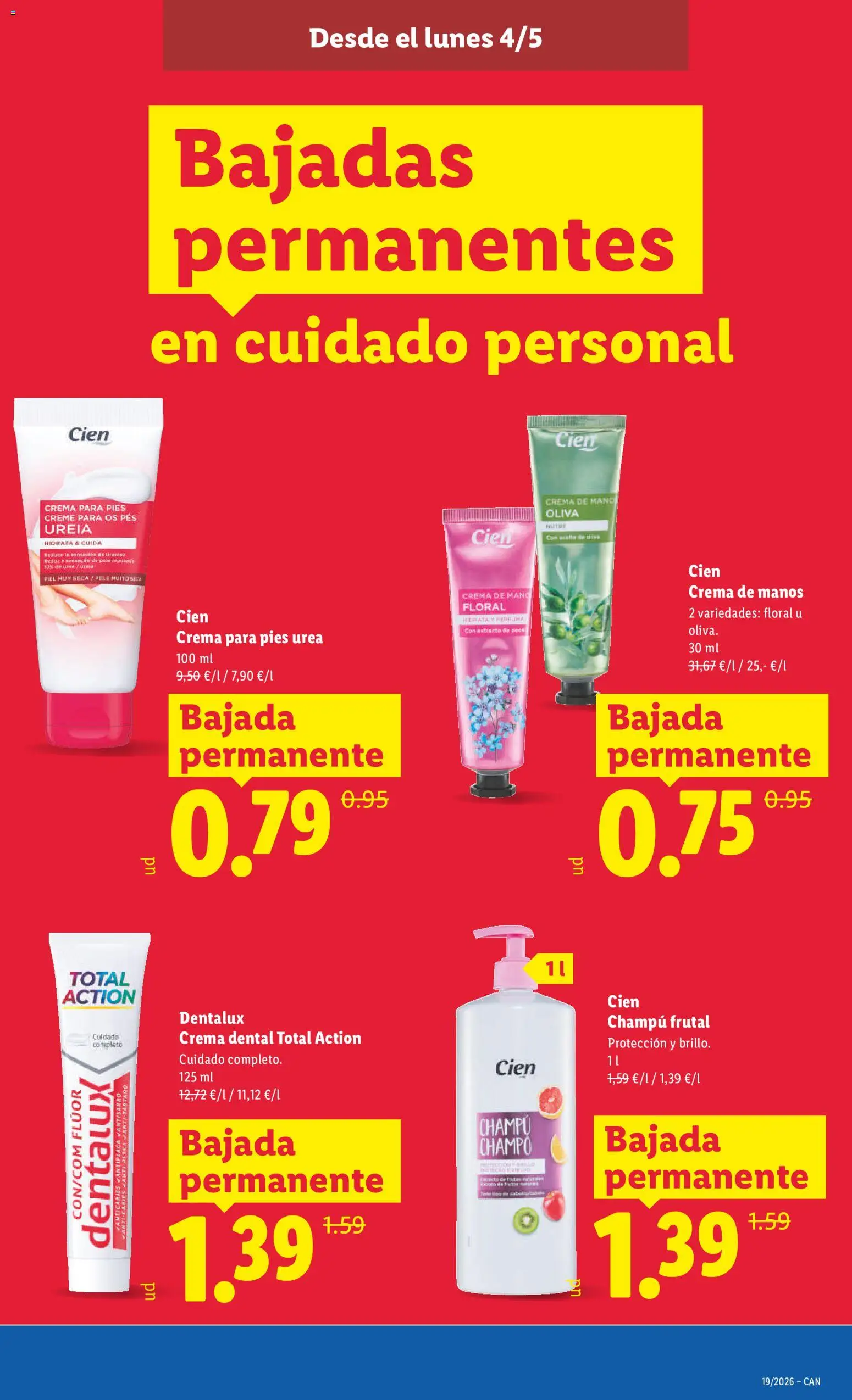 Lidl Bajadas Canarias │ válido desde el 04.05.2026 | Página: 9 | Productos: Champú, Crema de manos, Crema