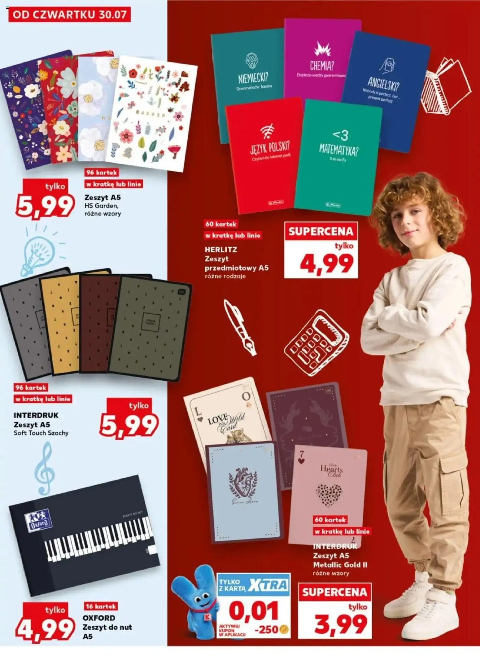 Kaufland gazetka - Wszystko do szkoły od 30.07.2026 - od jutra PDF | Strona: 4 | Produkty: Karta, Notebook, Zeszyt