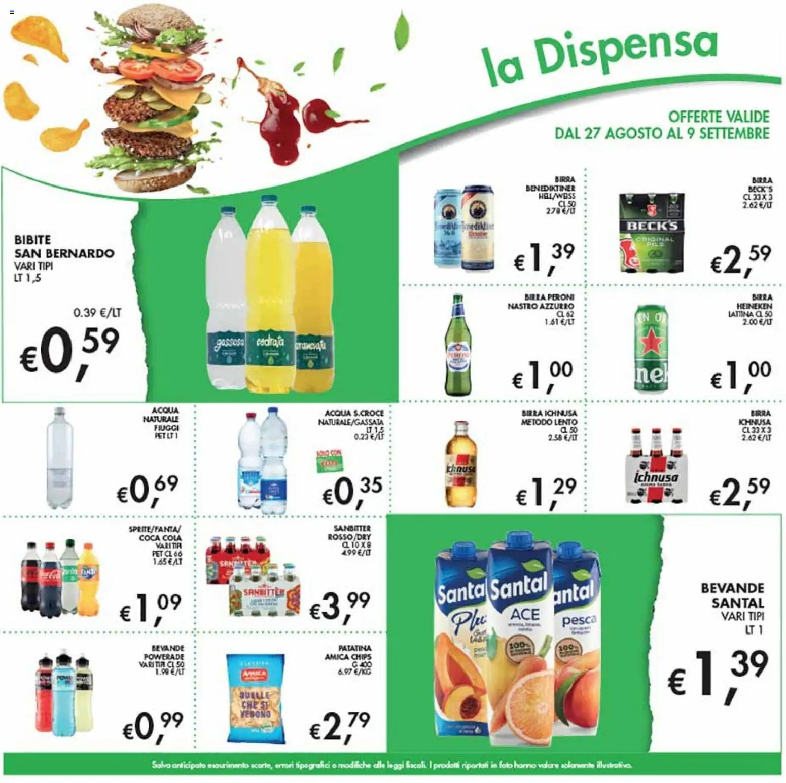 Volantino Coal del 27/08/2026 | Pagina: 13 | Prodotti: Bevande, Bibite, Birra Peroni, Birra Ichnusa