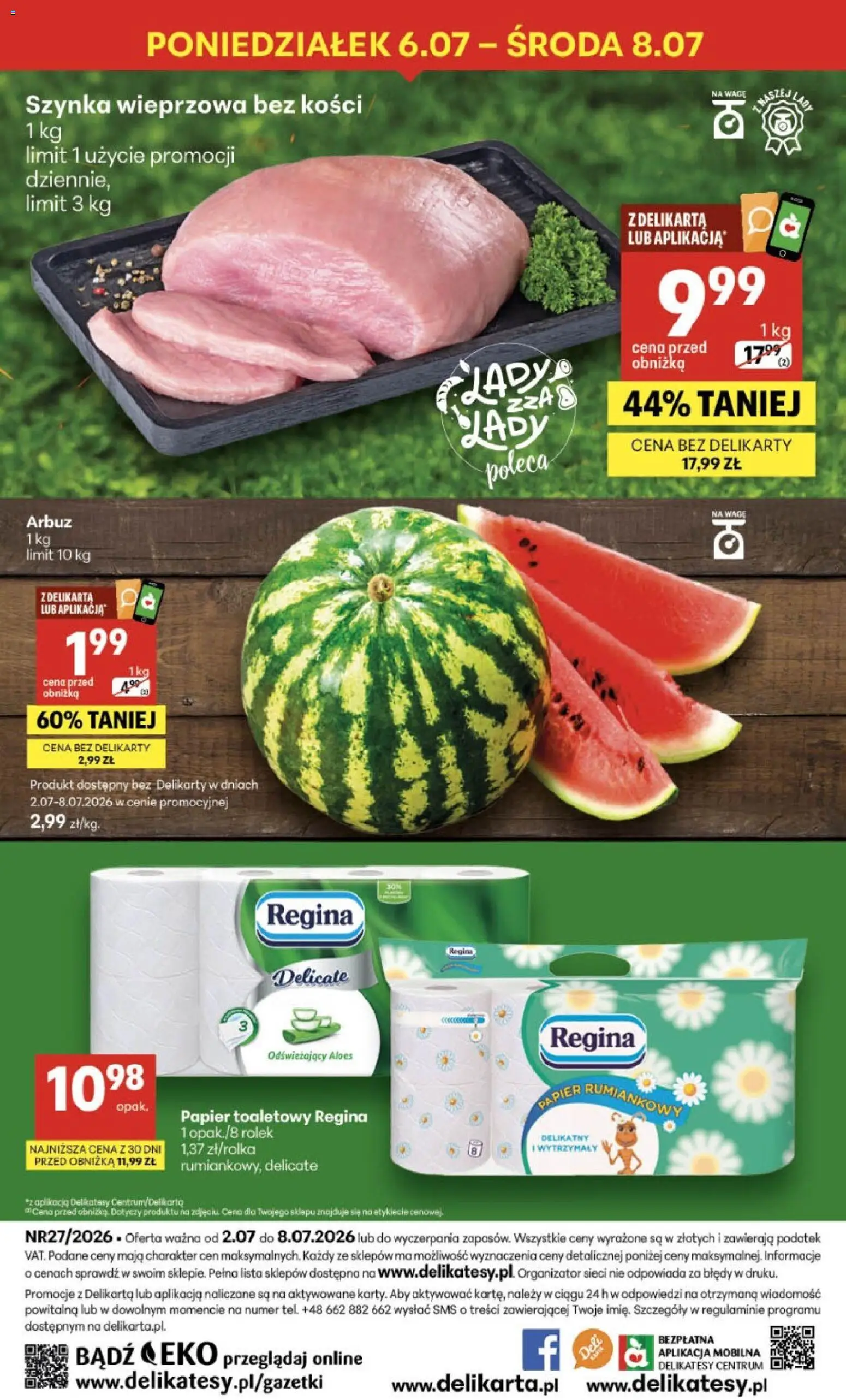 Delikatesy Centrum gazetka - Sklepy Własne od 02.07.2026 | Strona: 40 | Produkty: Szynka wieprzowa, Aloes, Szynka, Delikatesy