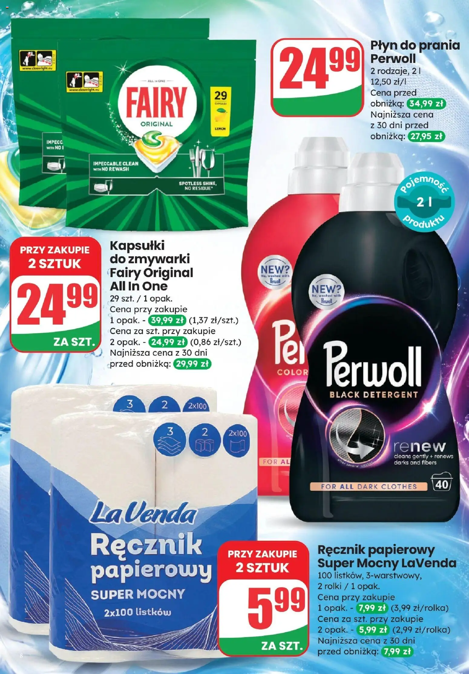 Dino gazetka - Weekendowe Okazje od 17.07.2026 | Strona: 8 | Produkty: Rolki, Fairy, Detergent, Ręcznik papierowy