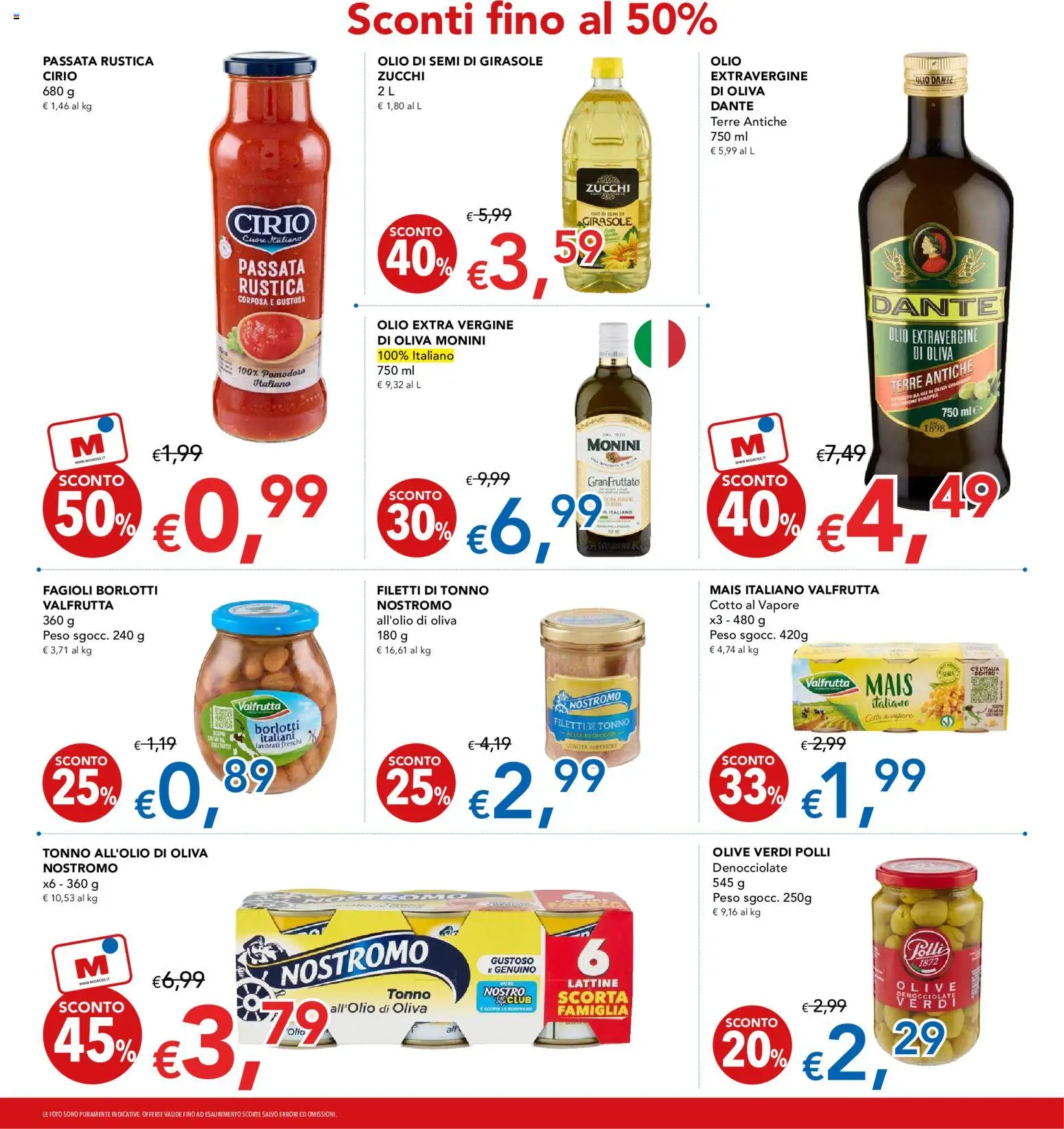 Volantino Migross del 07.05.2026 | Pagina: 9 | Prodotti: Fagioli, Olive, Olio extra vergine, Olio di semi di girasole