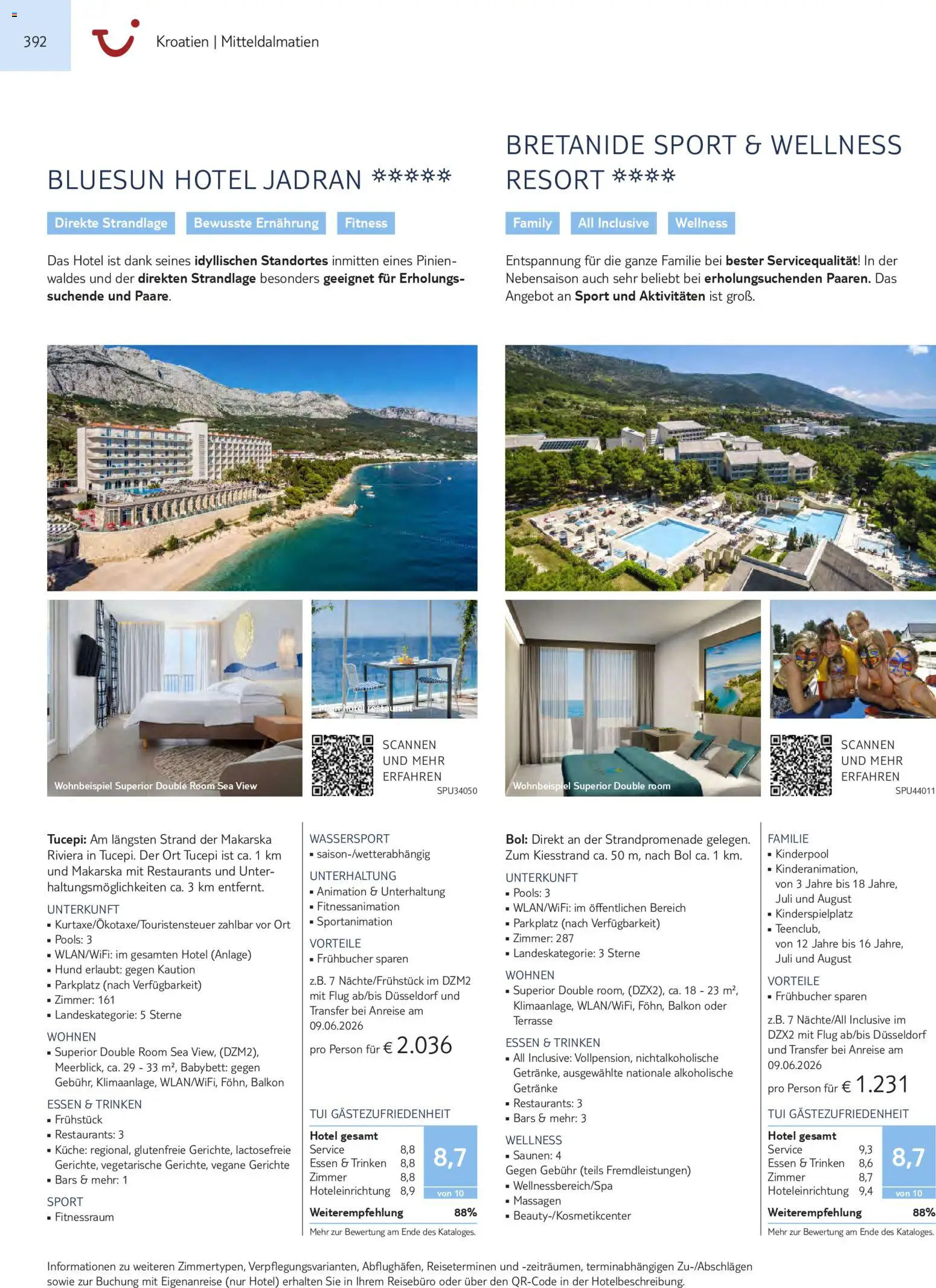 TUI Prospekt Südeuropa & Nordafrika 2026/27 – gültig ab 03.03.2026 | Seite: 392 | Produkte: Babybett, Küche, Gerichte