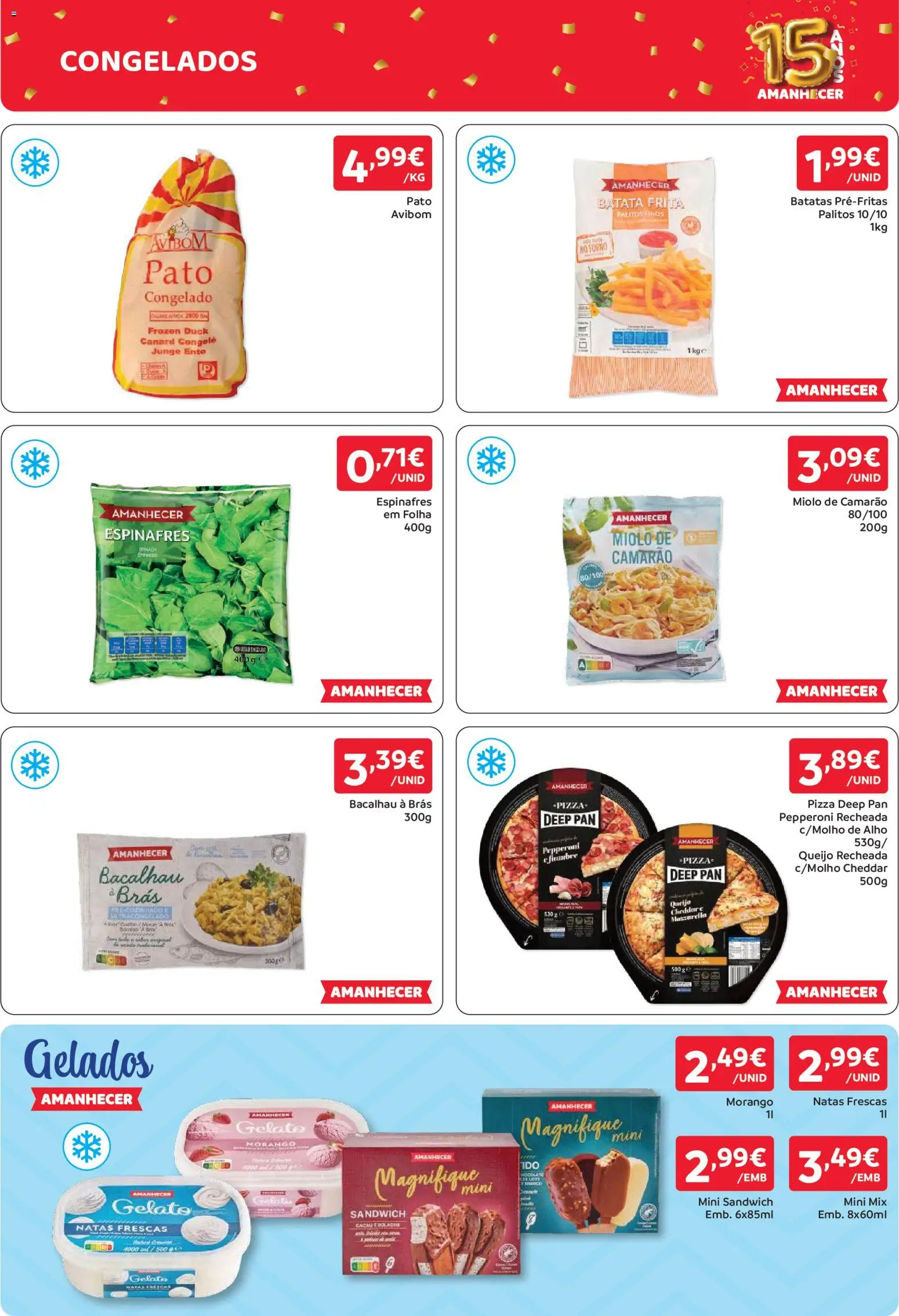 Amanhecer folheto Madeira │ válido de 22/10/2026 | Página: 7 | Produtos: Espinafres, Bacalhau, Pato, Natas