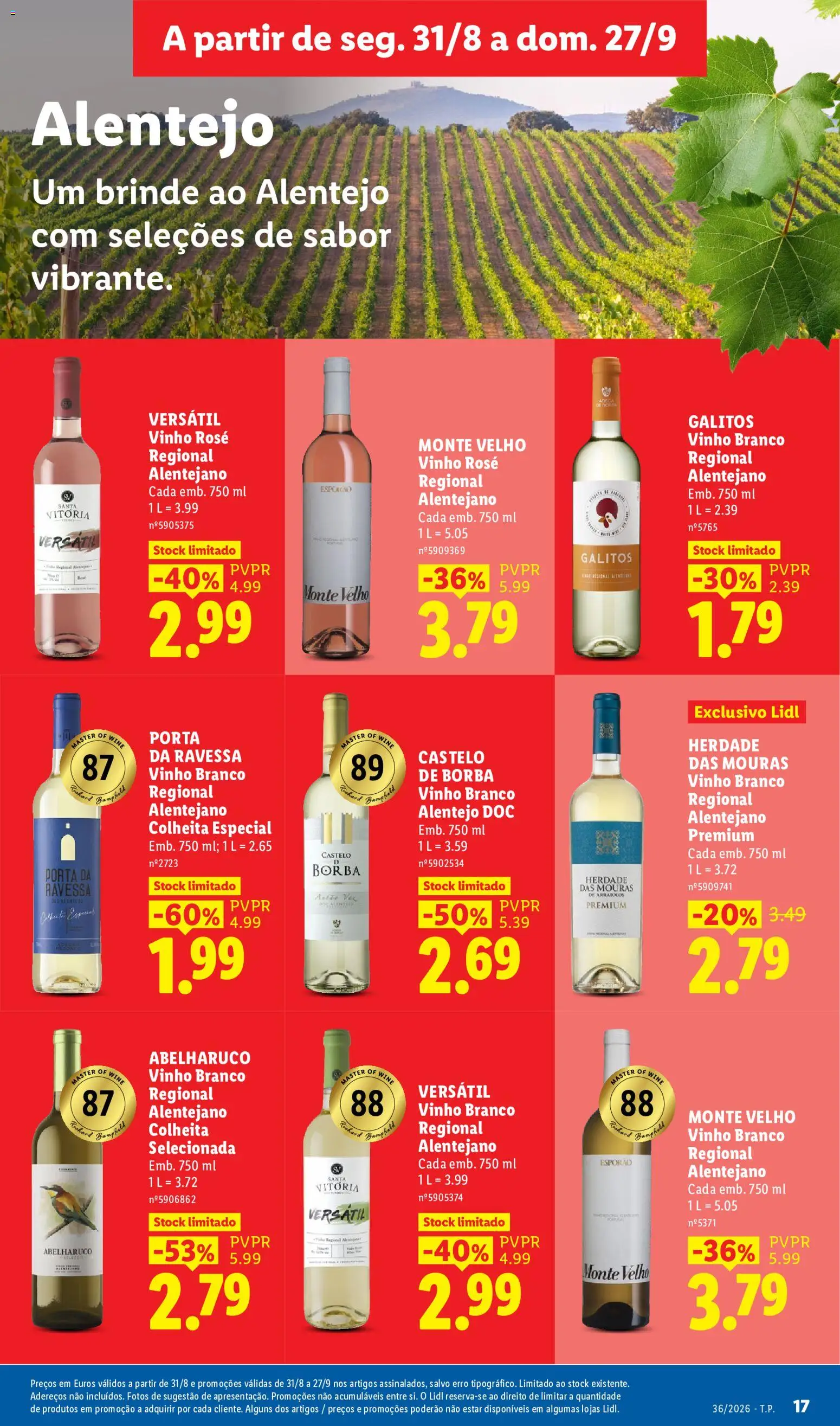 Lidl Folheto Especial │ válido de 31/08/2026 | Página: 17 | Produtos: Vinho rosé, Porta, Vinho branco, Vinho