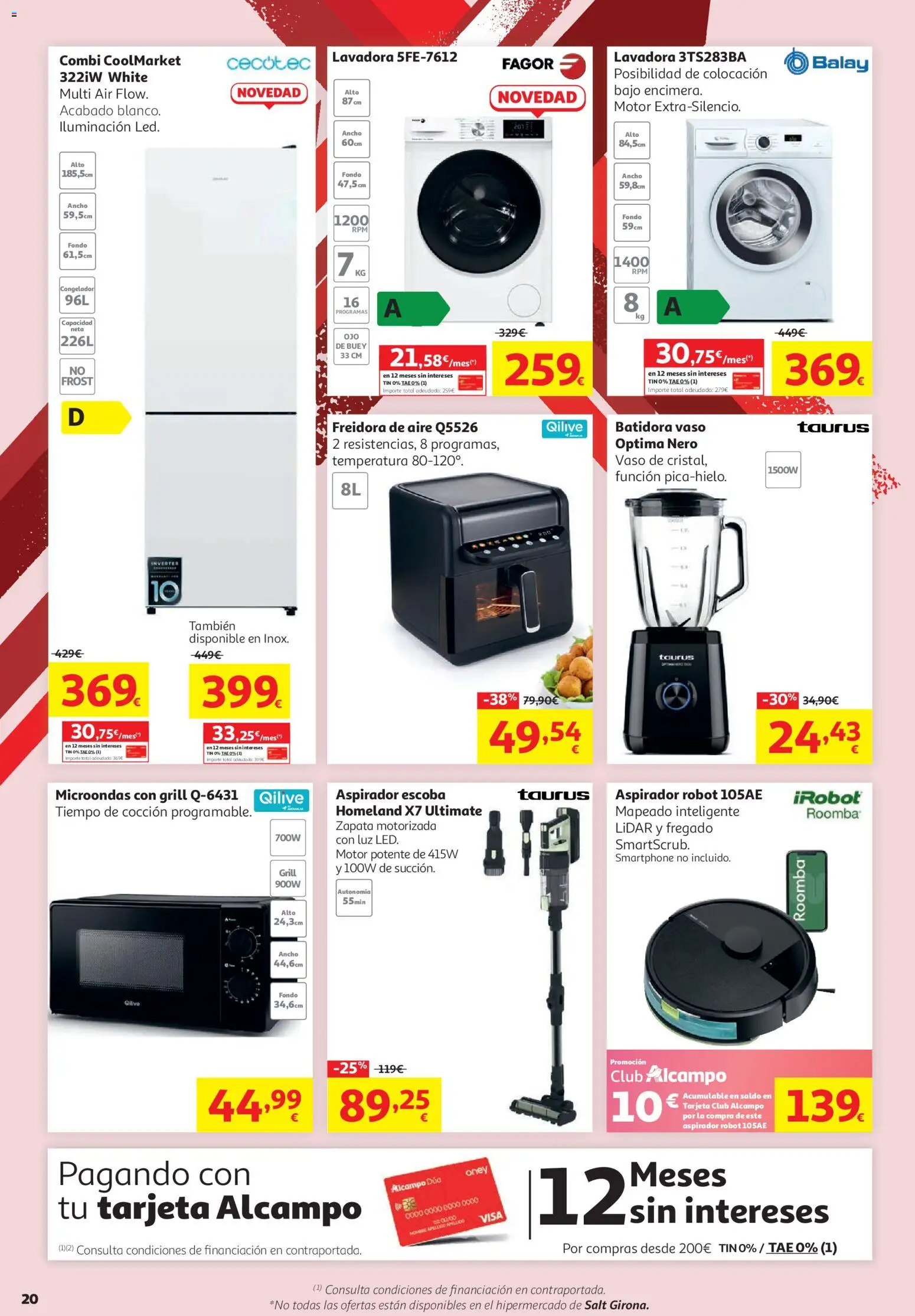 Alcampo - HP Nacional │ válido desde el 16.06.2026 | Página: 20 | Productos: Smartphone, Congelador, Lavadora, Aspirador