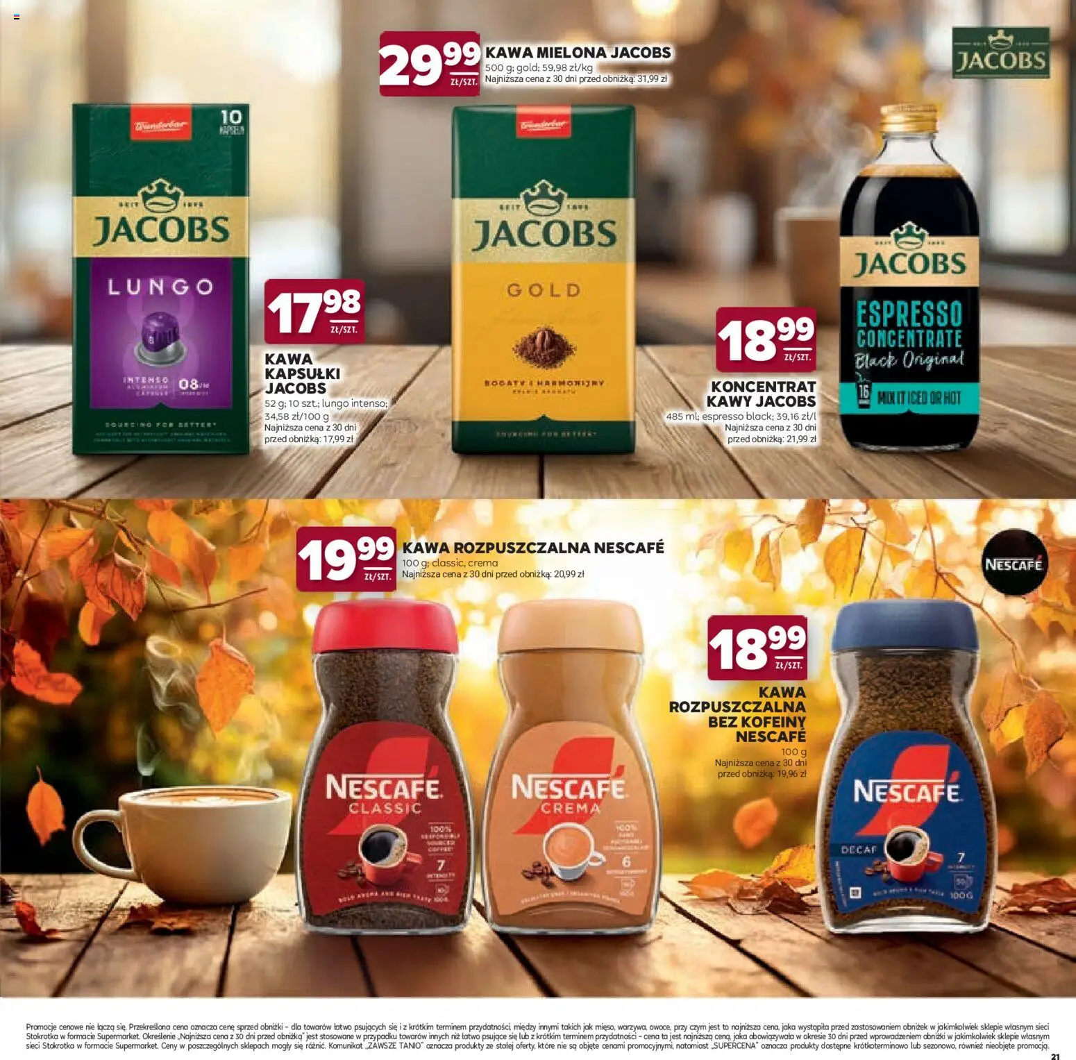 Stokrotka gazetka - Katalog Jesienne Inspiracje od 15.10.2026 | Strona: 21 | Produkty: Kapsułki, Jacobs, Kawa, Kawa mielona