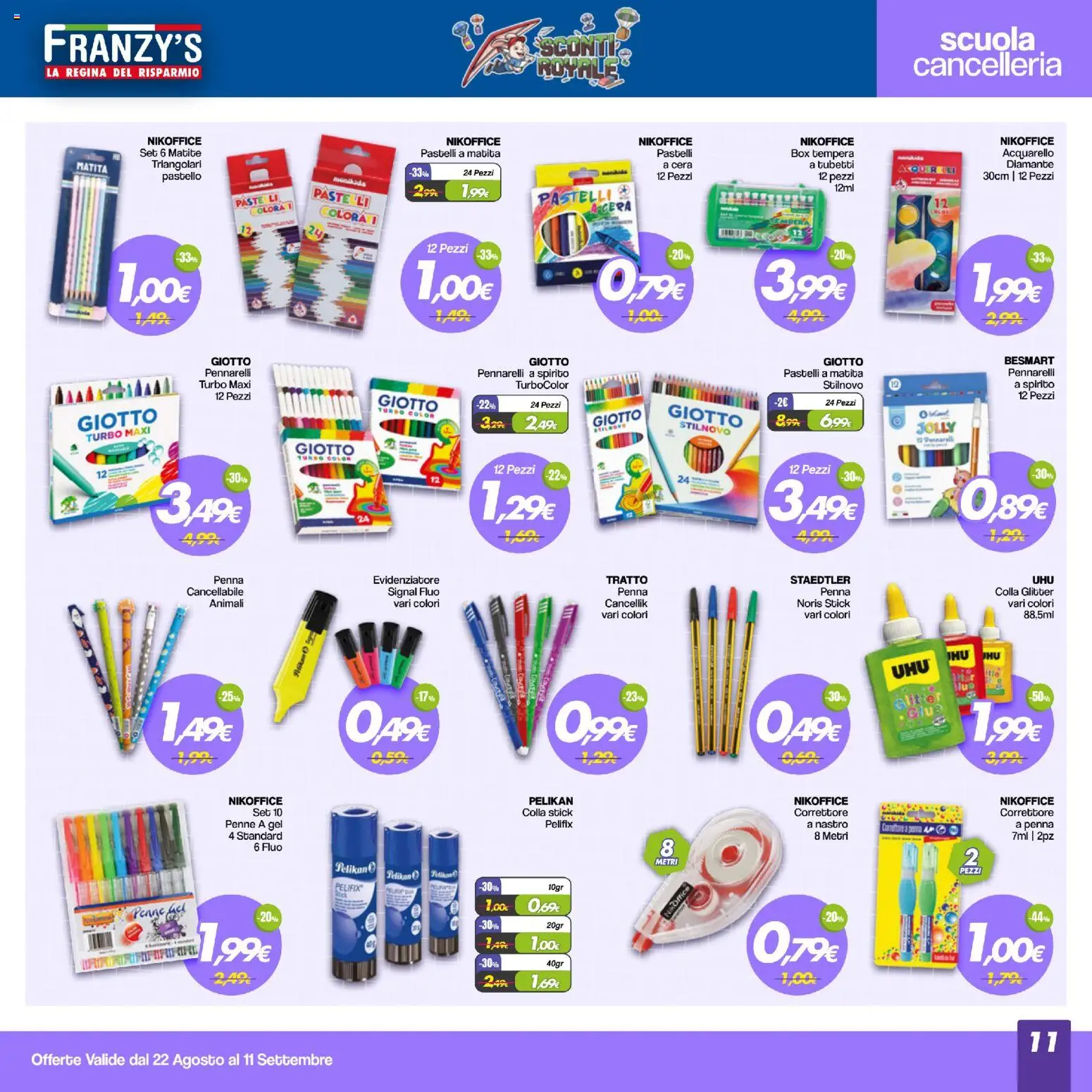 Volantino Franzy's del 22/08/2026 | Pagina: 11