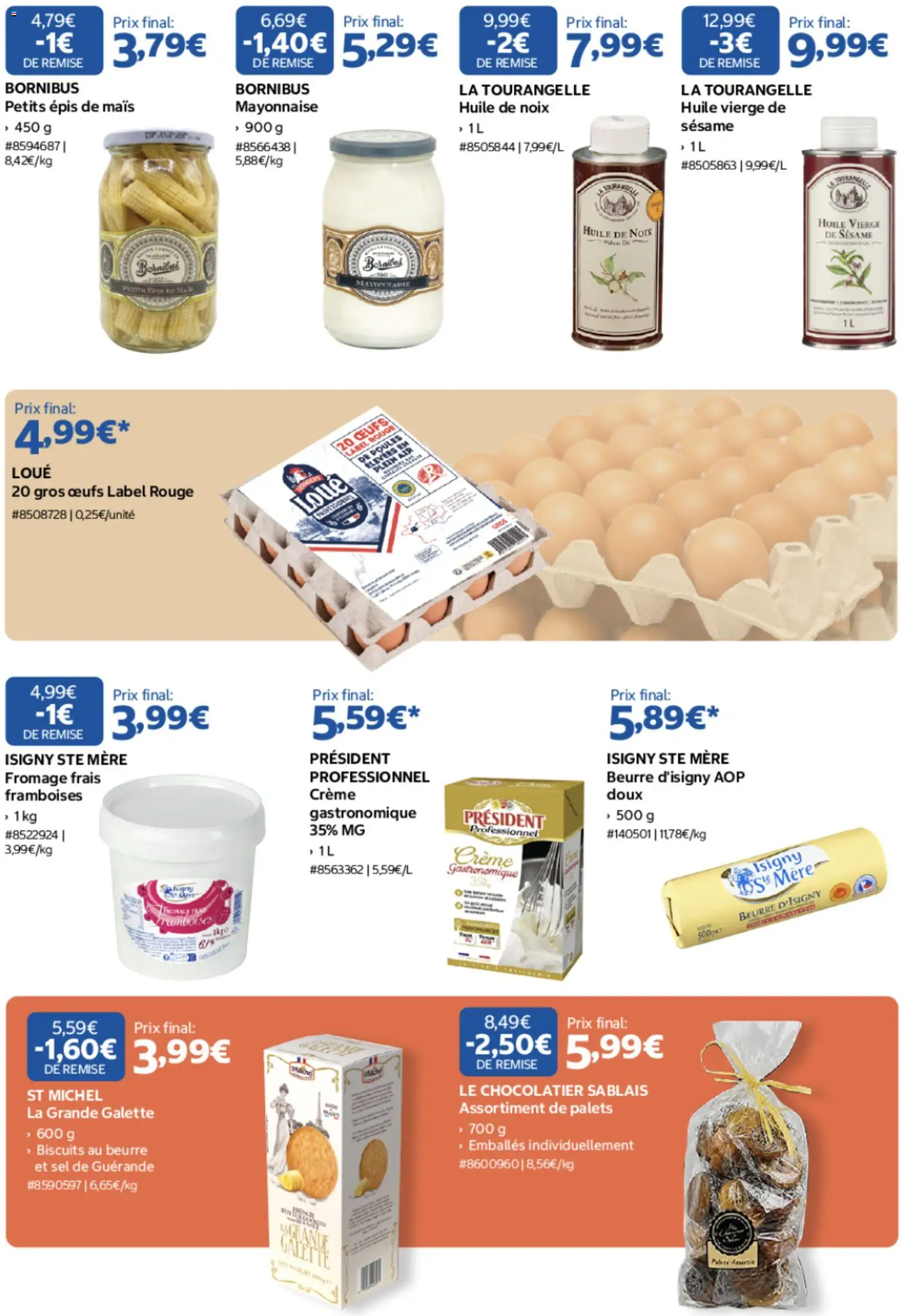 {H1} | Page: 3 | Produits: Framboises, Sésame, Œufs, Biscuits