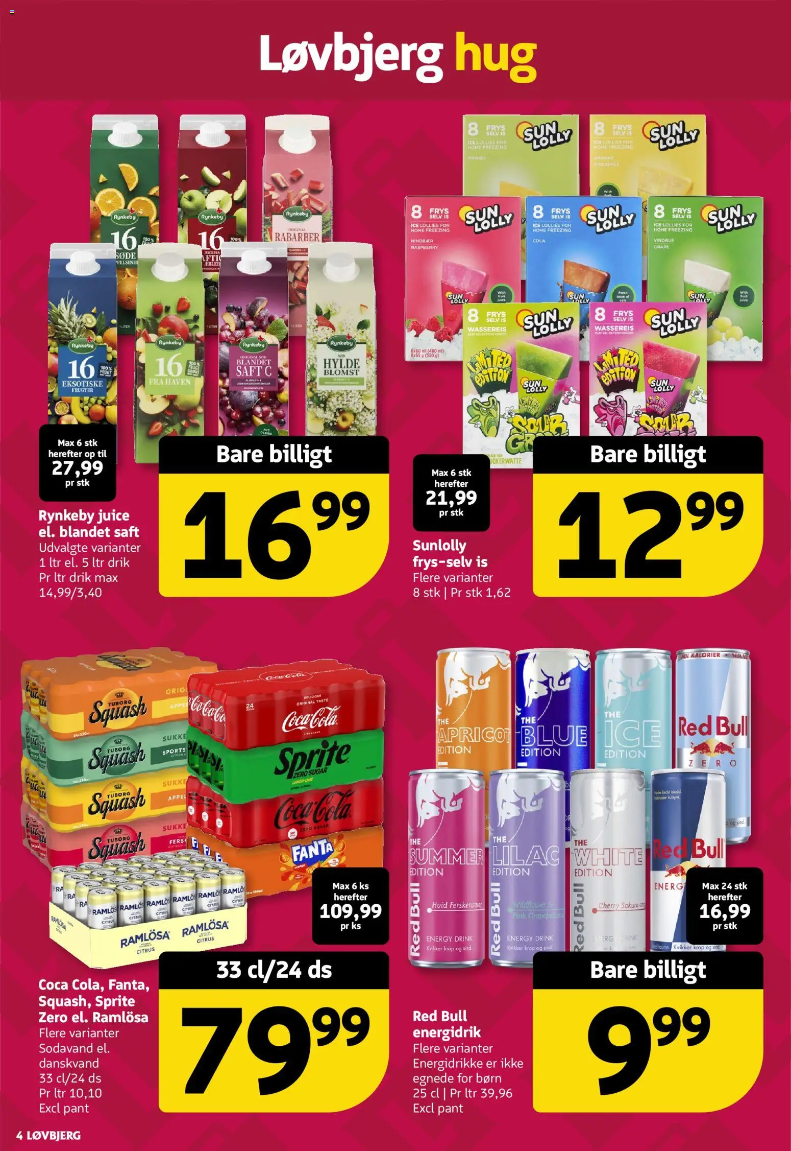 Løvbjerg tilbudsavis – gyldig fra 12.06.2026 | Side: 4 | Produkter: Ananas, Is, Cola, Danskvand