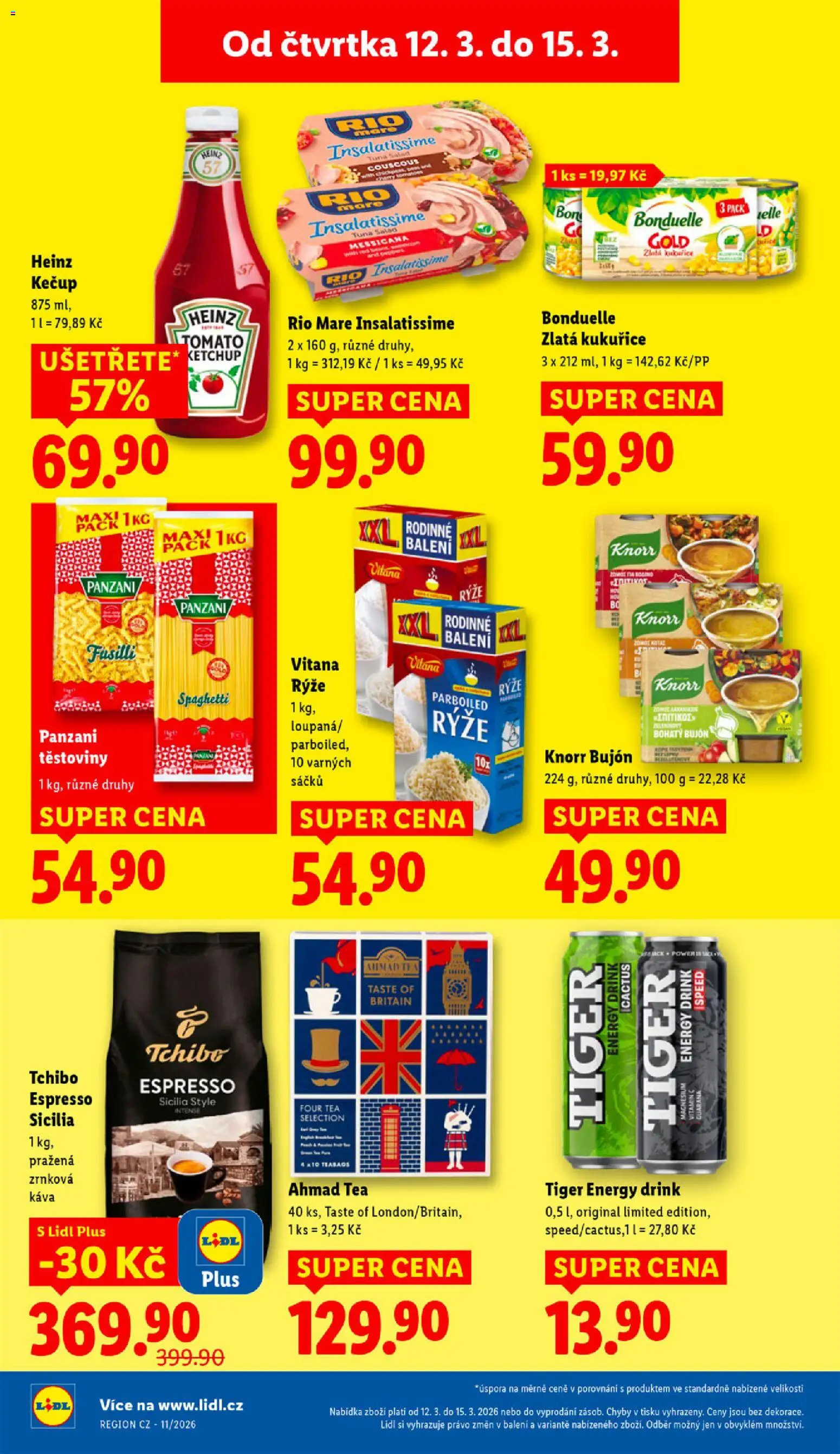 Lidl leták od 12.03.2026 | Strana: 26 | Produkty: Tiger, Rýže Vitana, Rýže, Kečup Heinz