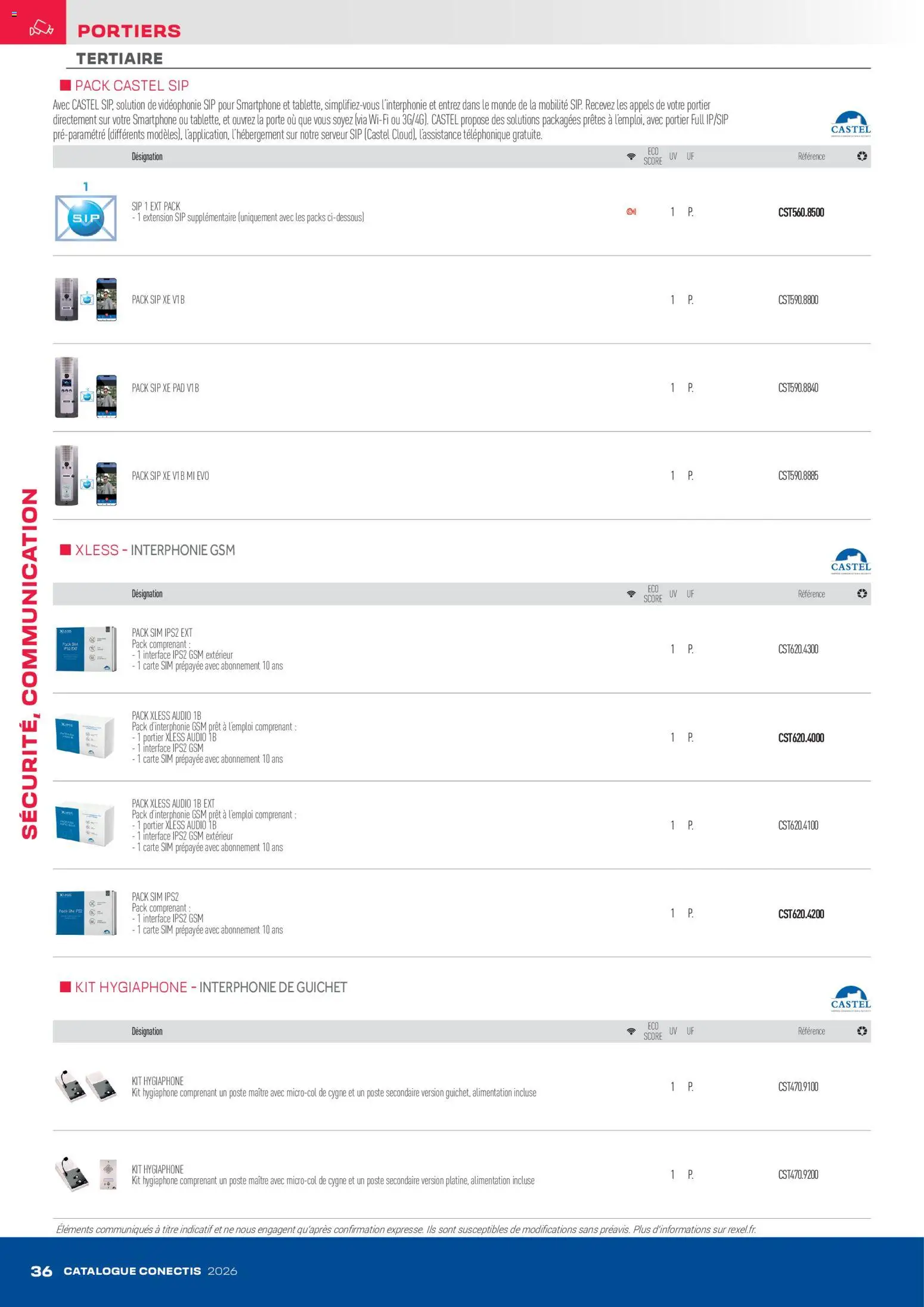 {H1} | Page: 36 | Produits: Smartphone, Audio, Porte, Portier