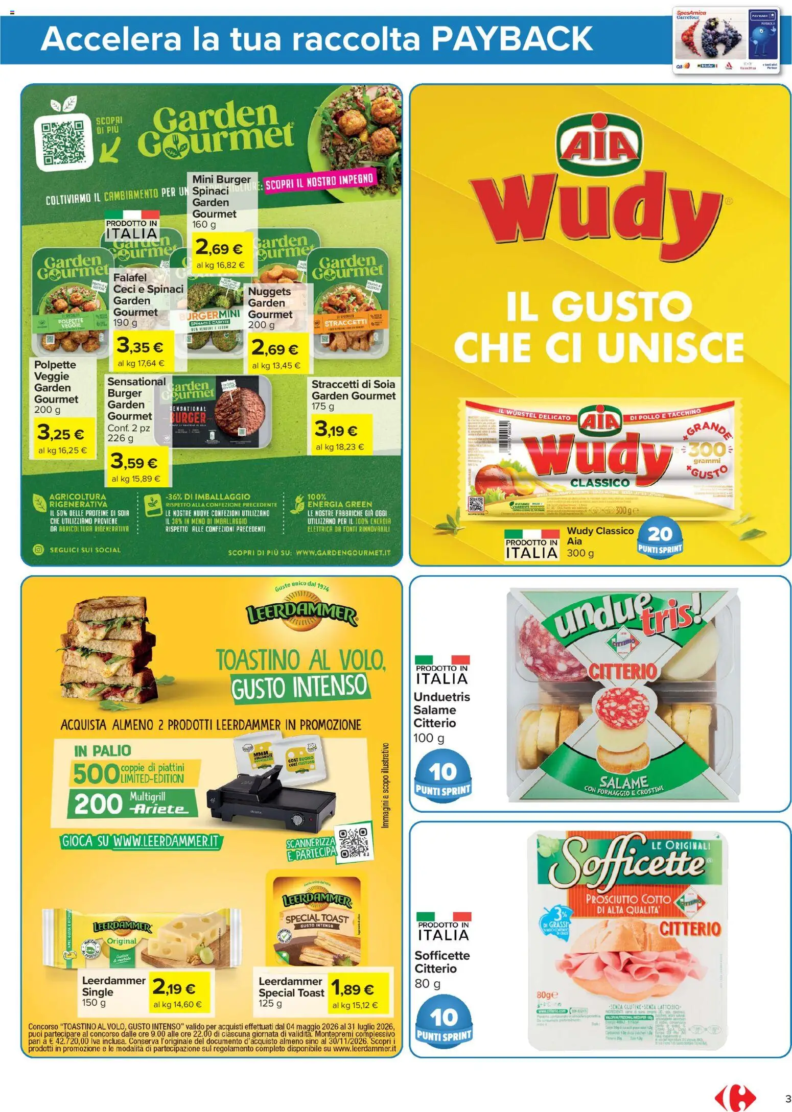 Volantino Carrefour del 16.06.2026 | Pagina: 3 | Prodotti: Prosciutto Cotto, Pollo, Spinaci, Polpette
