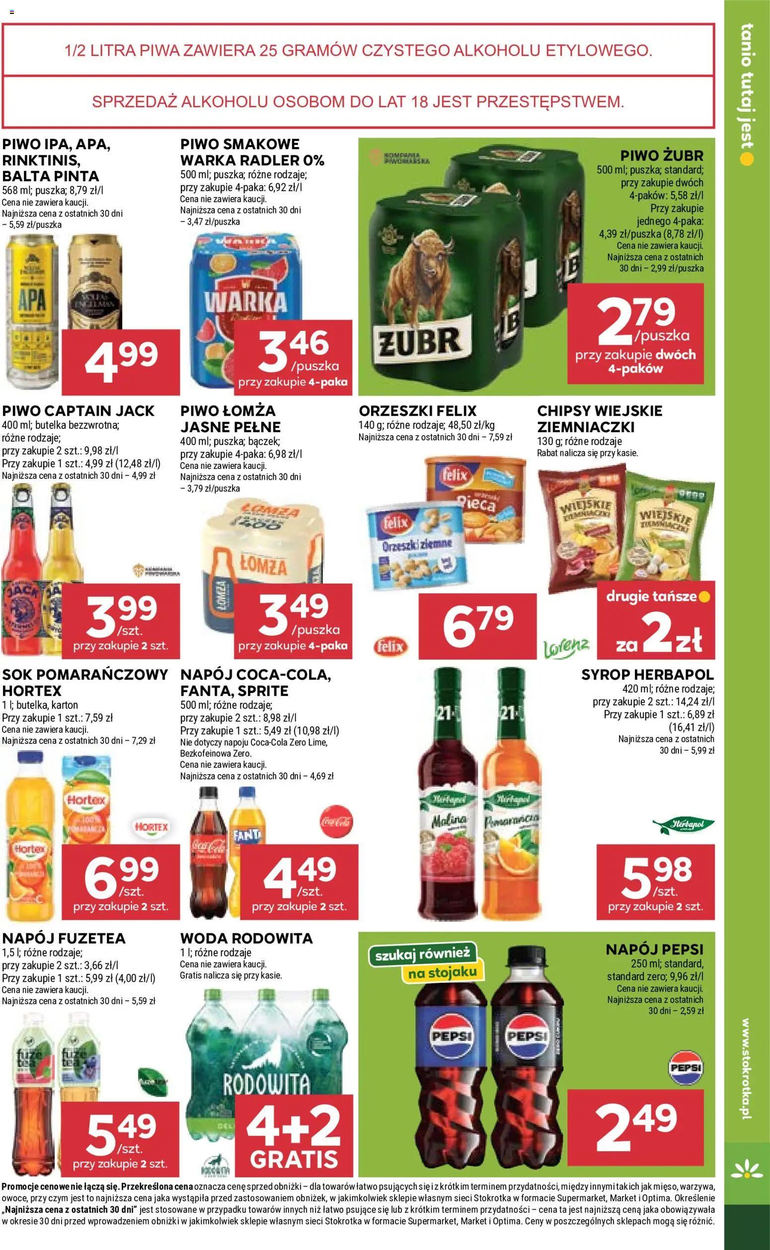 Stokrotka gazetka od 03.09.2026 | Strona: 47 | Produkty: Syrop, Sok pomarańczowy, Radler, Piwo smakowe