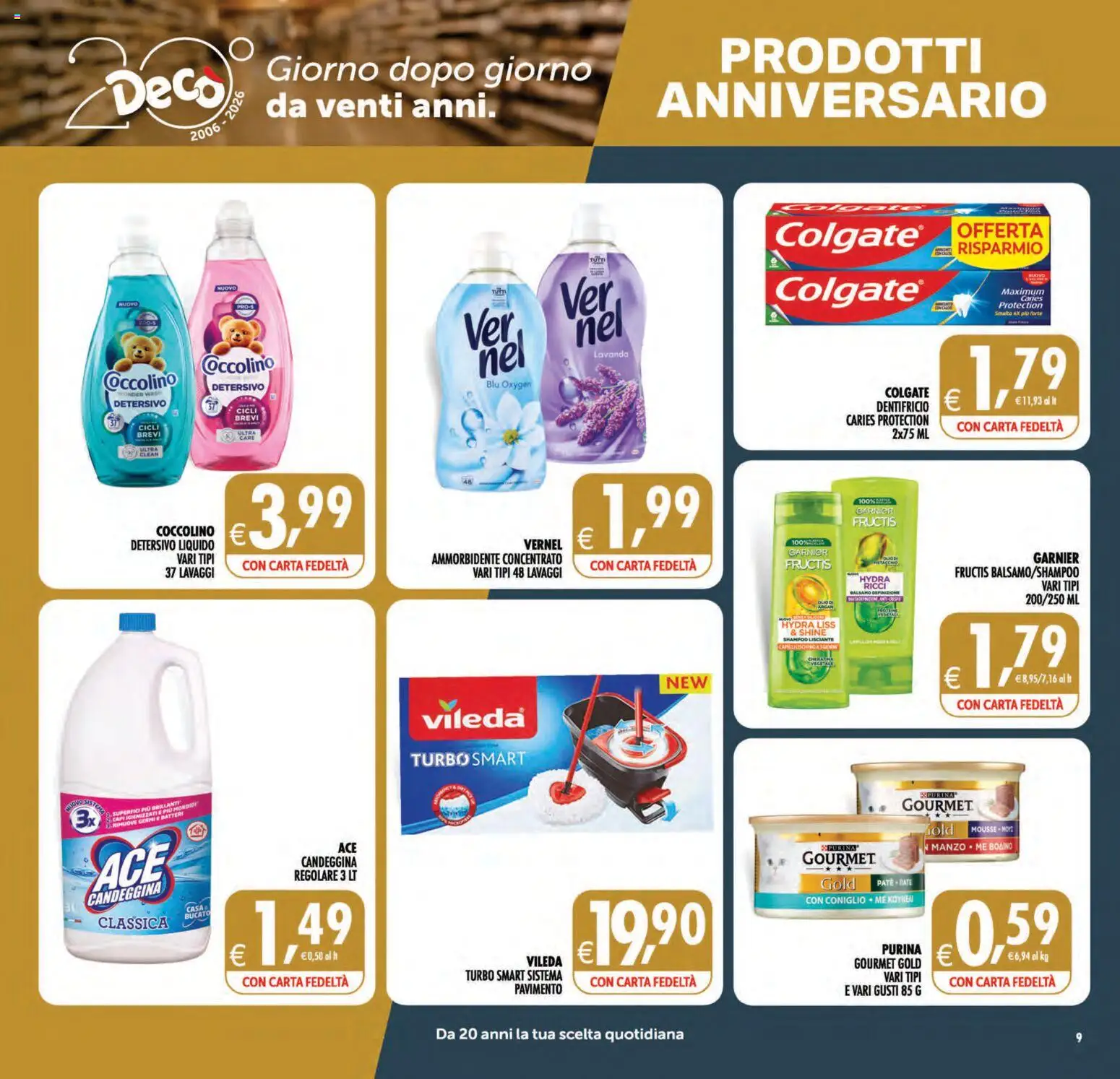 Volantino Decò del 11/09/2026 | Pagina: 9 | Prodotti: Ammorbidente, Candeggina, Pavimento, Lavanda