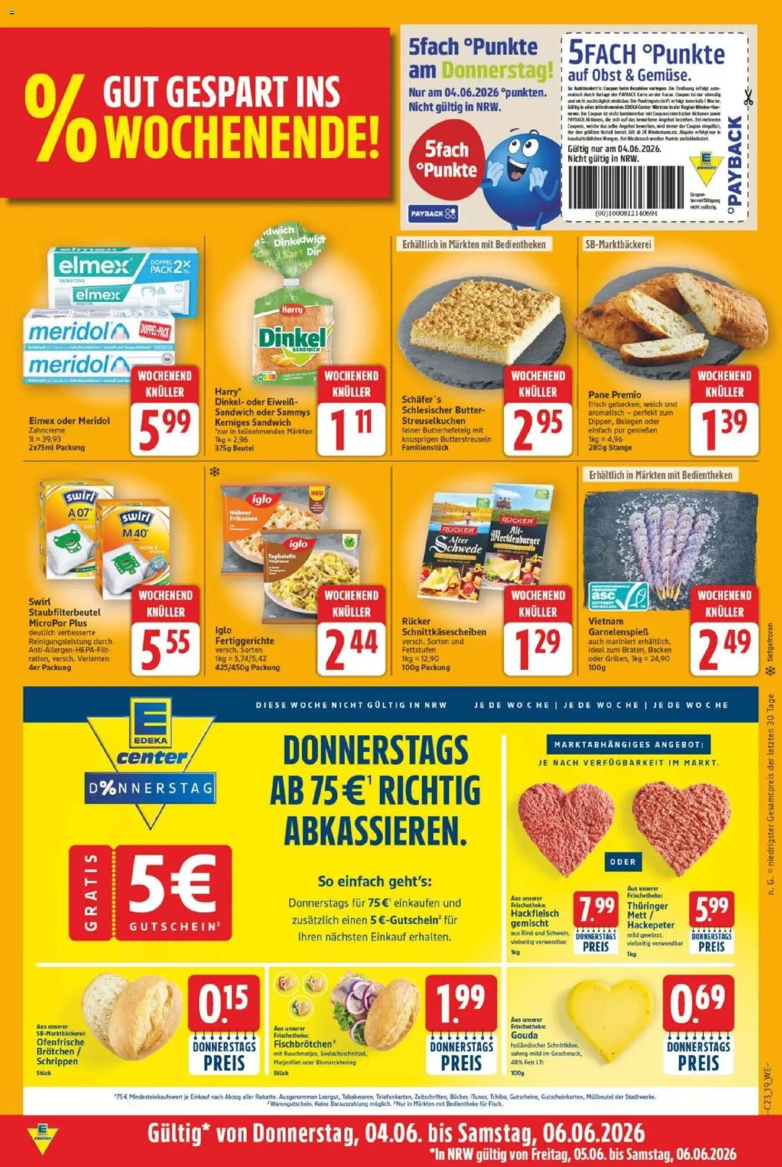 E center Prospekt – gültig ab 01.06.2026 | Seite: 27 | Produkte: Theke, Ofenfrische, Obst, Fertiggerichte