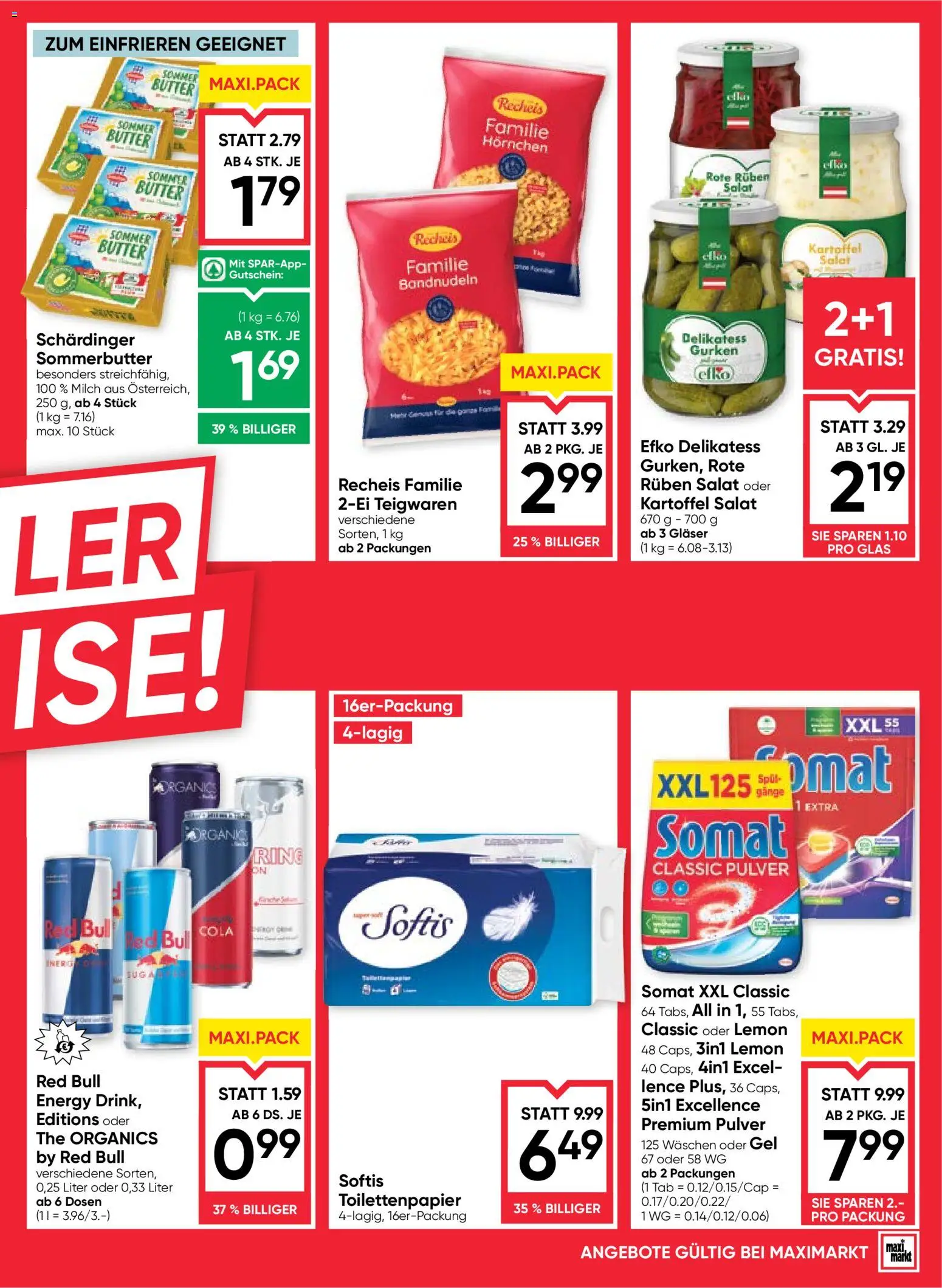 Maximarkt Flugblatt gültig ab 21.05.2026 | Seite: 3 | Produkte: Gurken, Salat, Milch, Butter