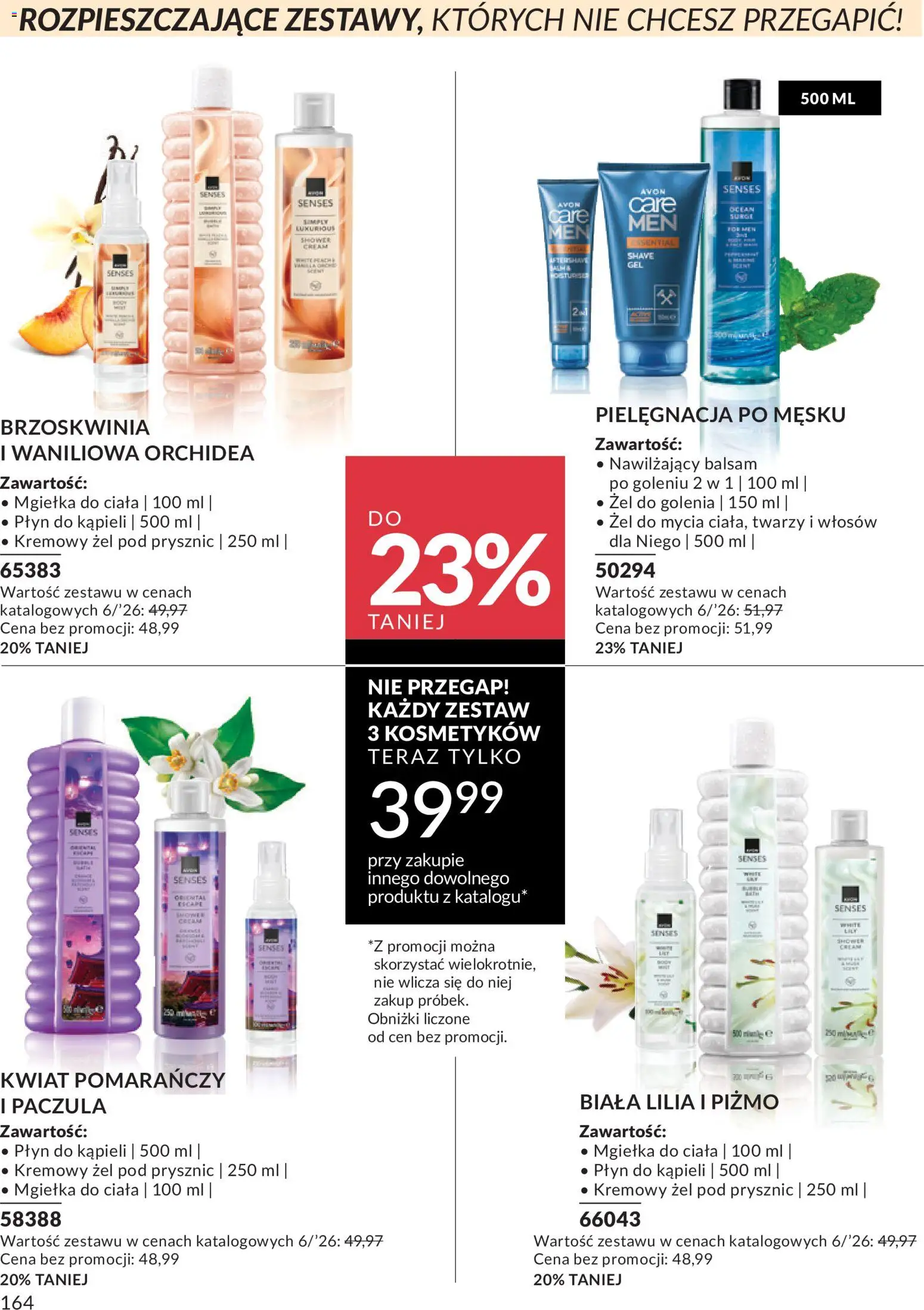 Avon Katalog 6 2026 od 01.06.2026 | Strona: 164 | Produkty: Brzoskwinia, Płyn do kąpieli, Prysznic, Żel pod prysznic