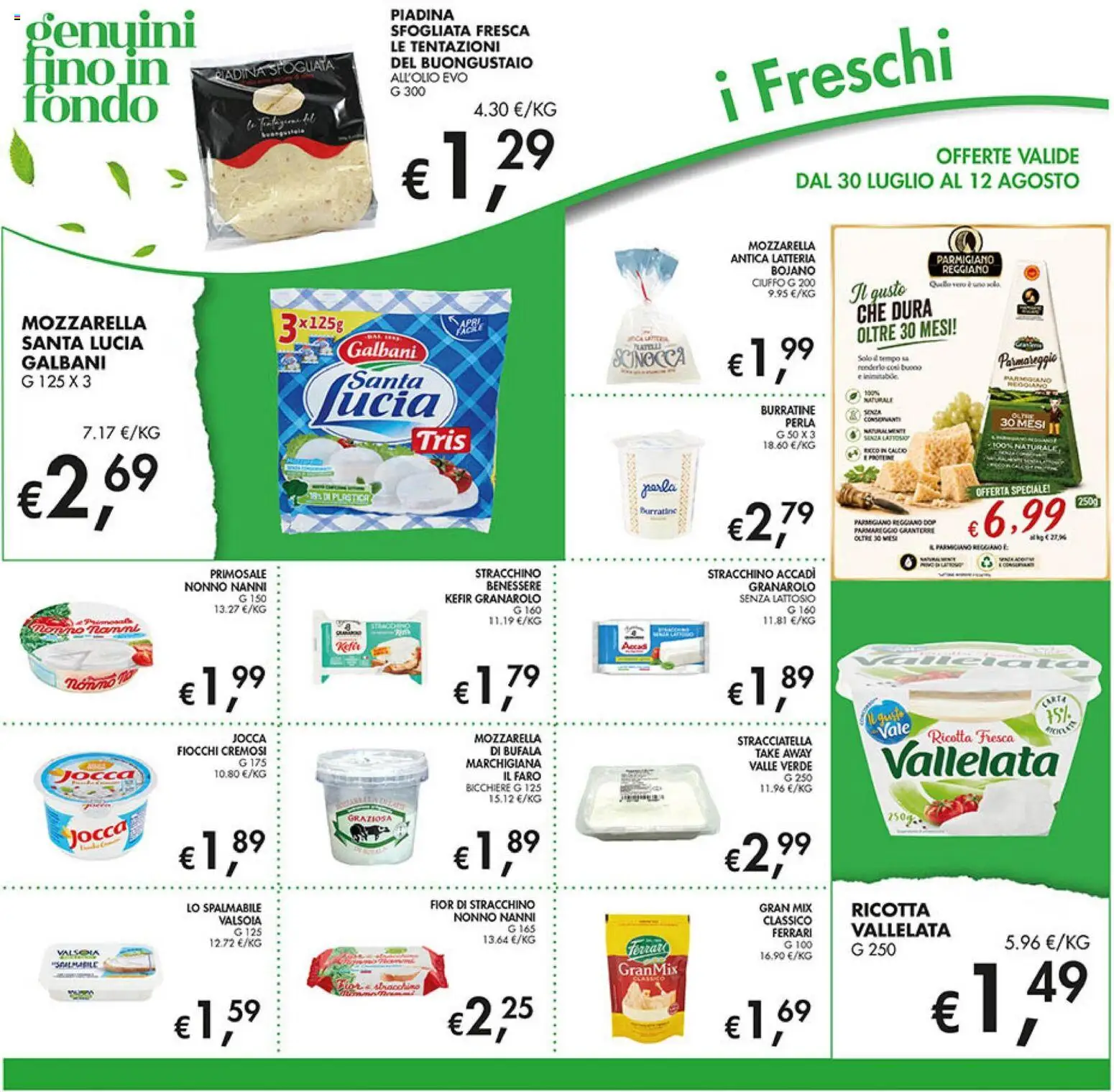 Volantino Coal del 30/07/2026 | Pagina: 8 | Prodotti: Mozzarella, Stracchino, Parmigiano, Stracciatella