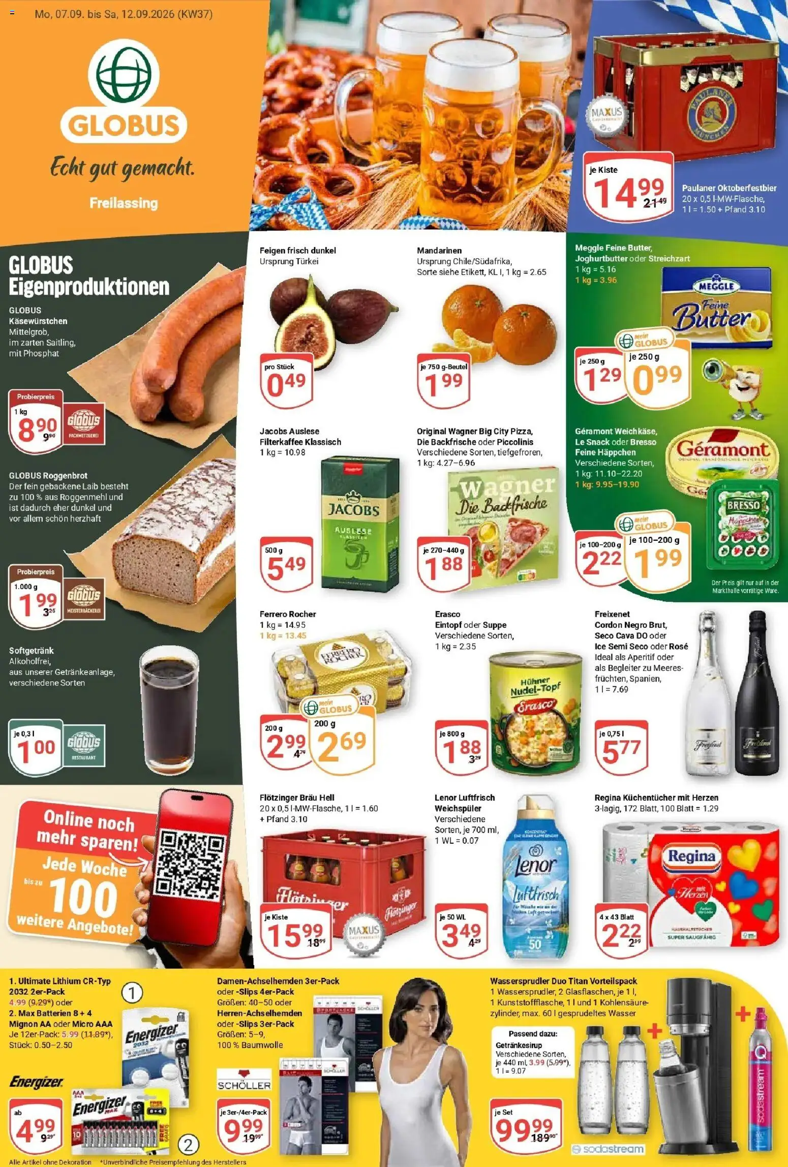 Globus Prospekt Freilassing – gültig ab 07.09.2026 | Seite: 5 | Produkte: Batterien, Freixenet, Bresso, Wasser
