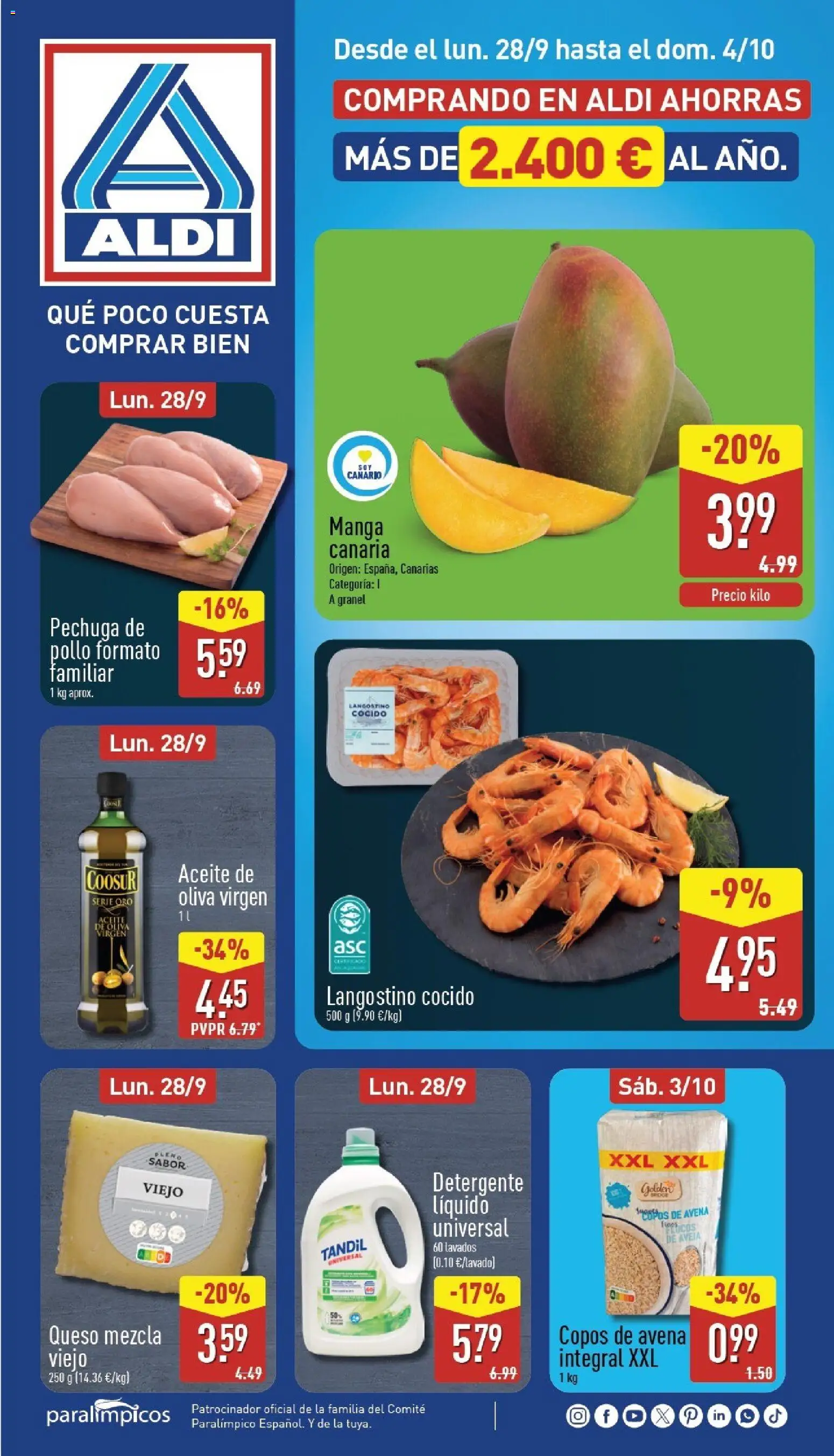 Aldi folleto Canarias │ válido desde el 28/09/2026 | Página: 1