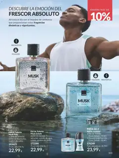 Vista previa Eau de Toilette Musk Rain, acorde de petricor, aceite de mandarina, madera de cedro válido desde el 01/07/2026 | Página: 103