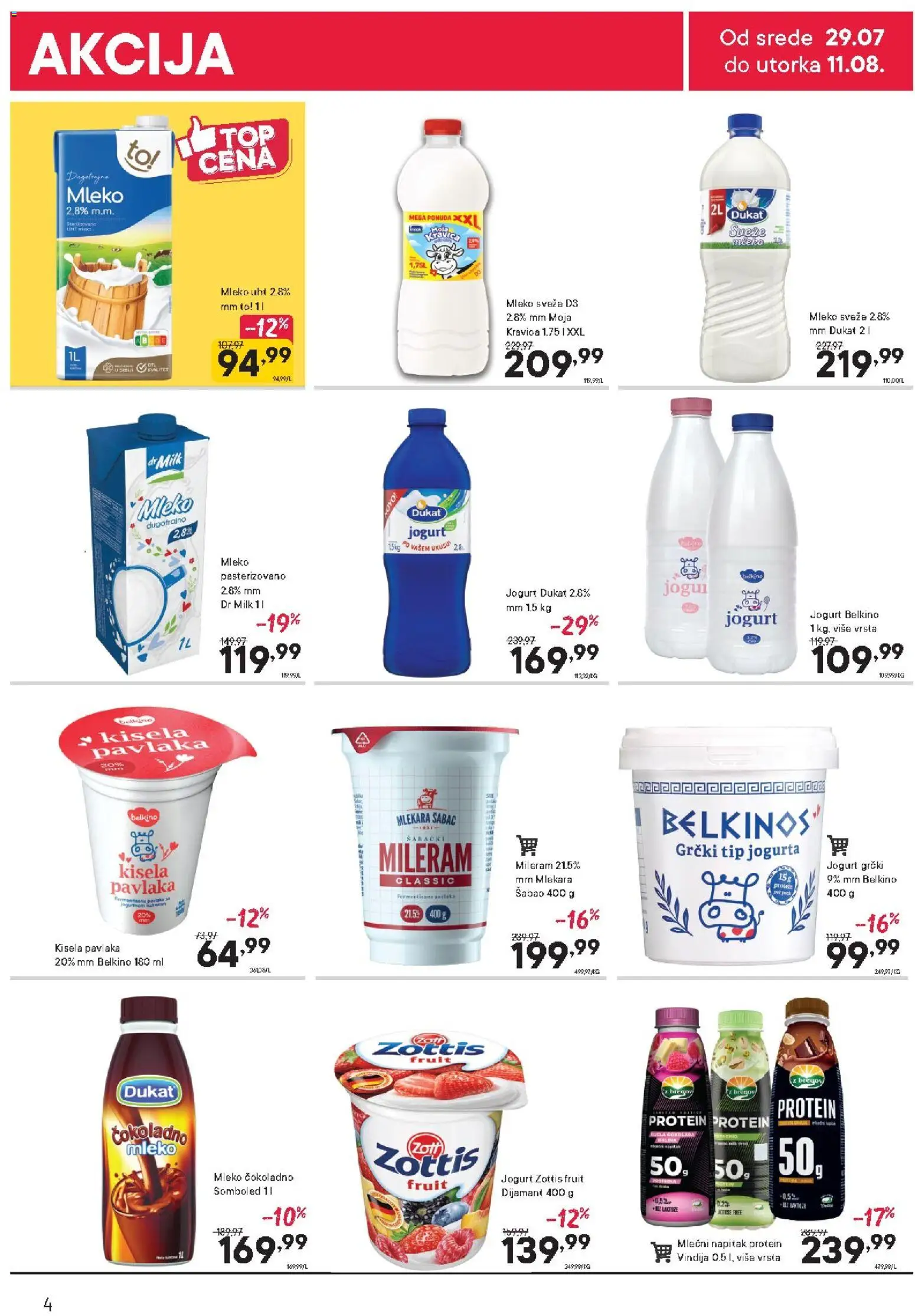 PerSu katalog - važi od 29.07.2026 | Strana: 4 | Proizvode: Protein, Kisela pavlaka, Jogurt, Pavlaka