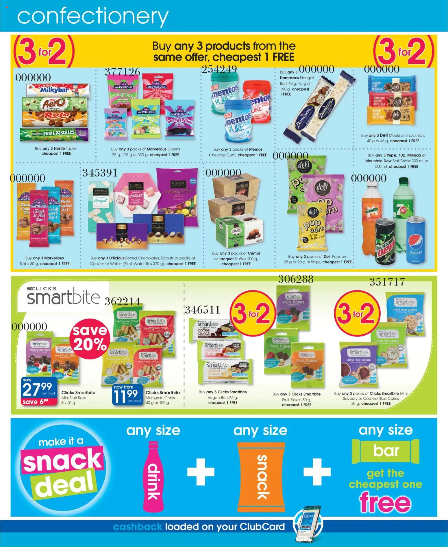 New Clicks catalogue – valid from 11.03.2026 | Page: 46 | Products: Sweets, Rice cakes, Coffee, Flakes